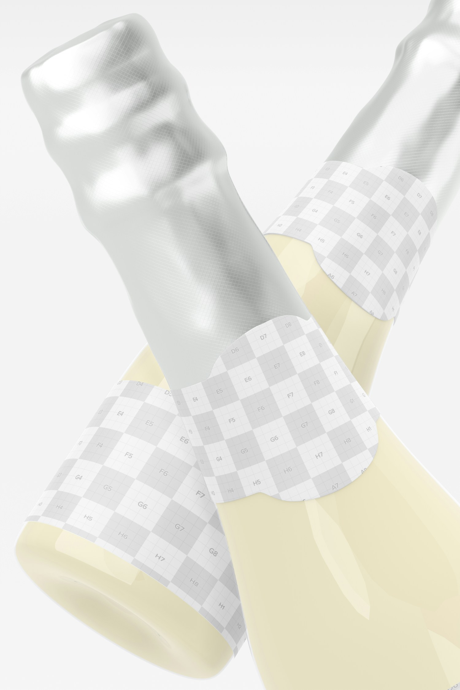 200 ml Sparkling Wine Bottle Mockup, Close Up 200 ml Sparkling Wine Bottle Mockup, Close Up