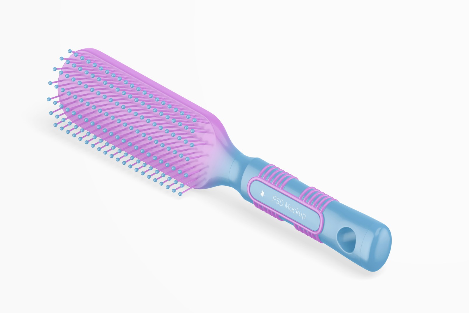 Professional Brush for Hair Mockup, Isometric View