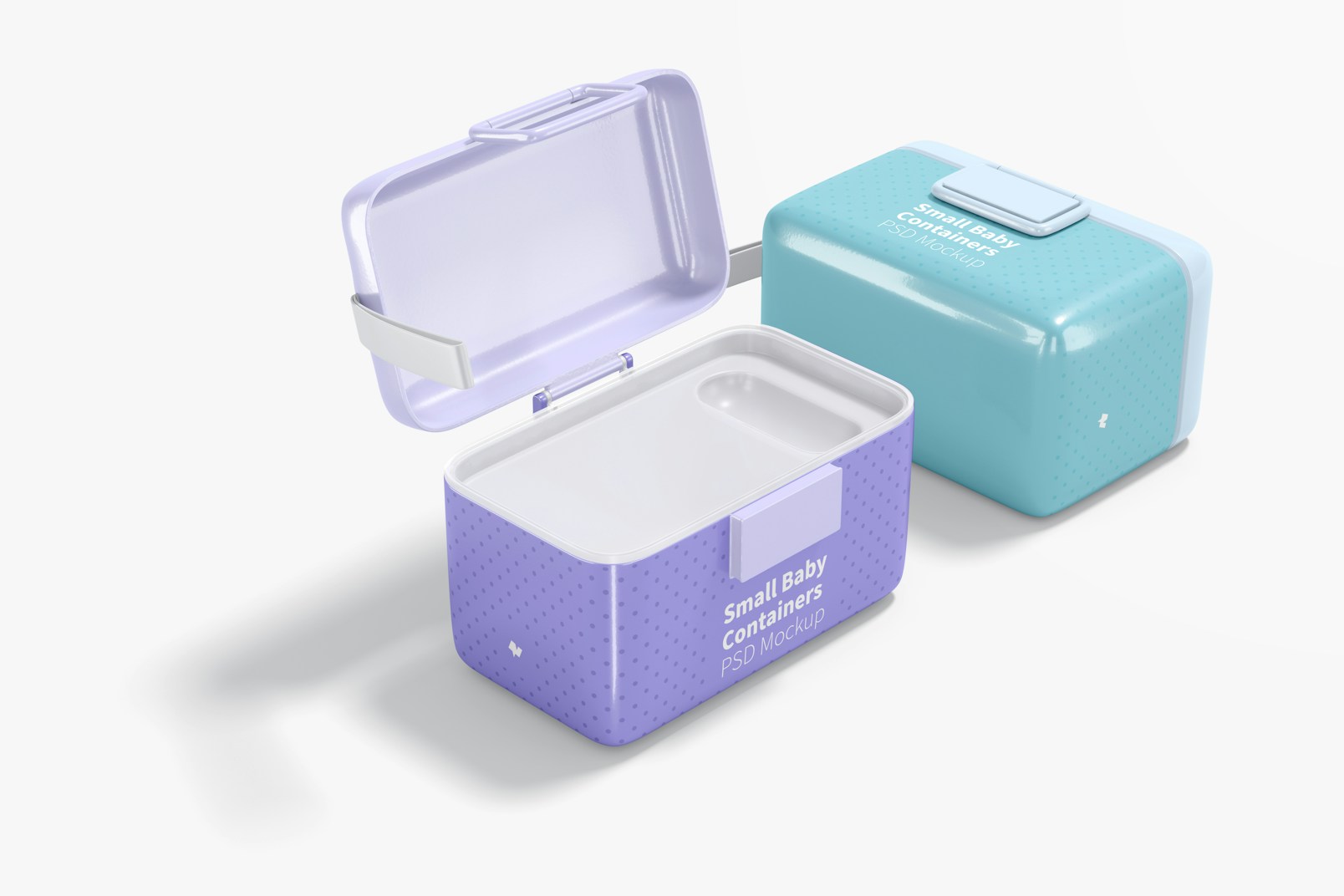 Small Baby Milk Powder Container Mockup, Left View