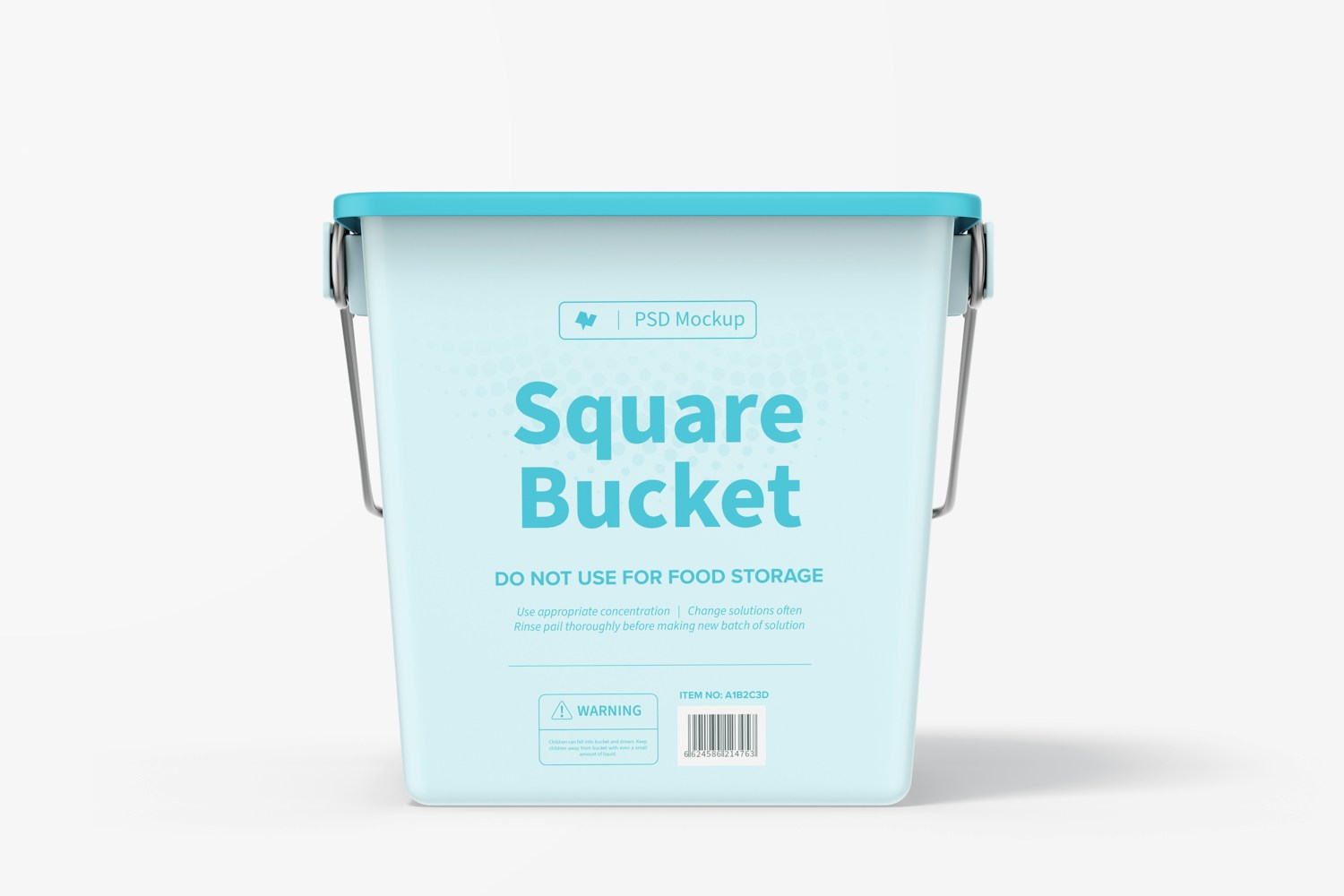 Square Bucket Mockup