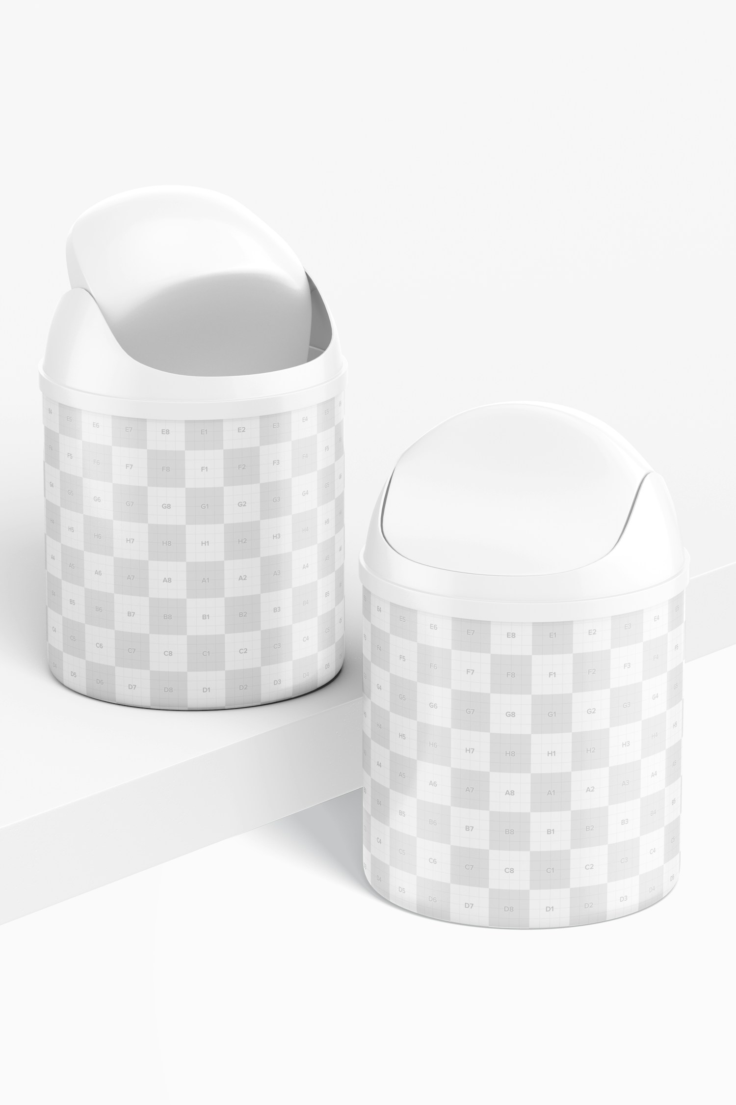 Mini Trash Cans Mockup Mini Trash Cans Mockup