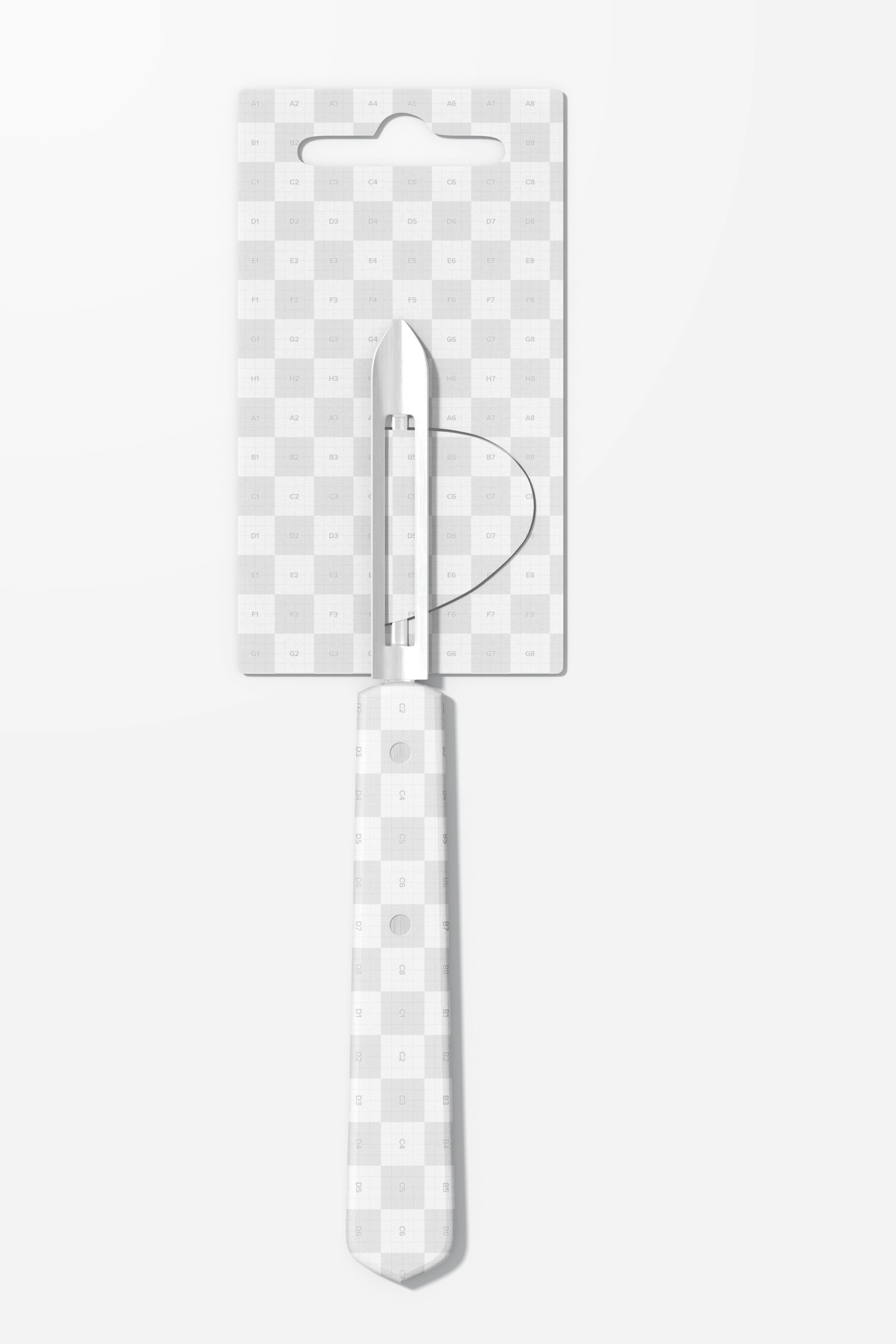 Potato Peeler Mockup, Front View Potato Peeler Mockup, Front View