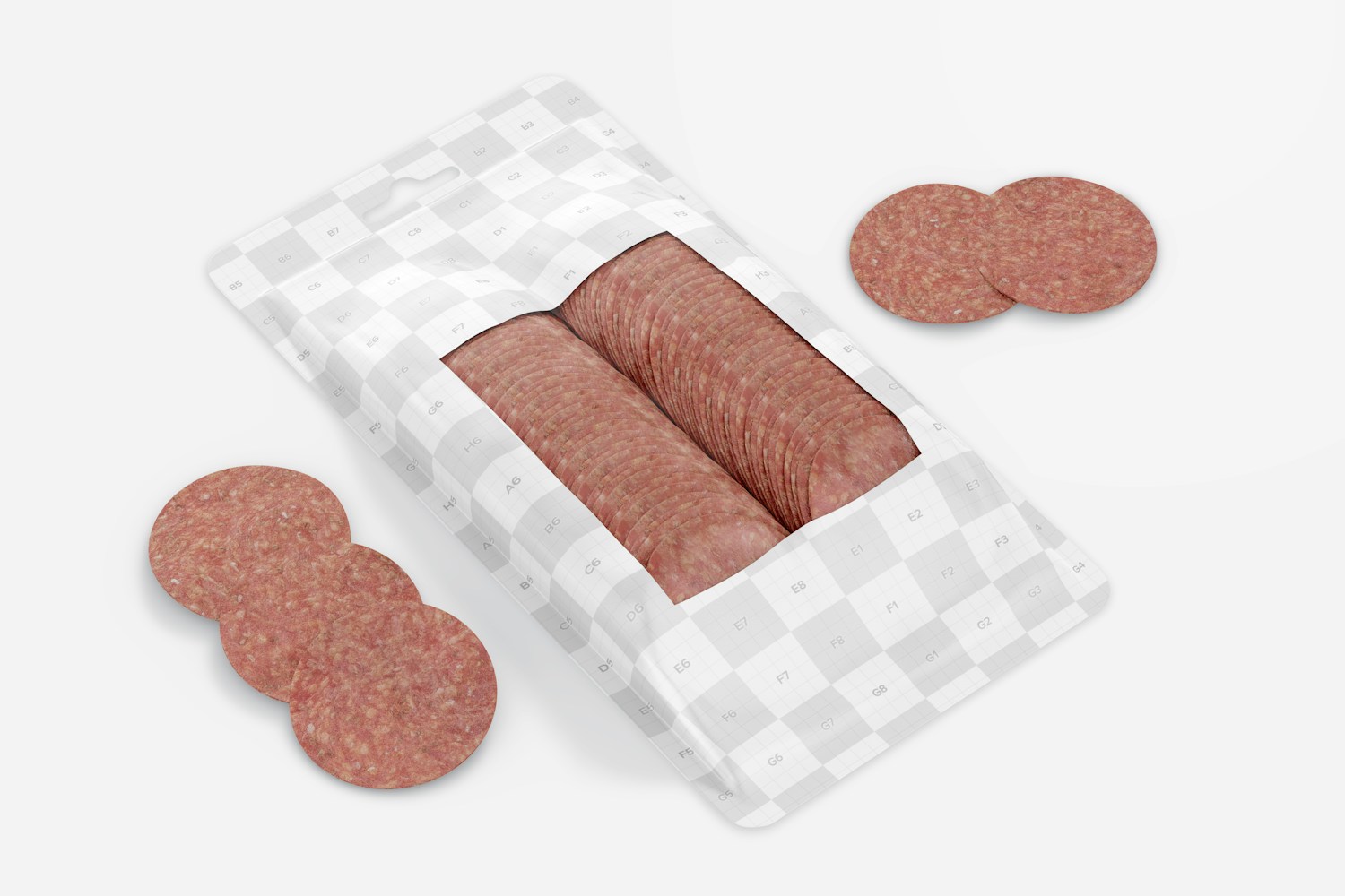 Salami Packaging Mockup, Perspective