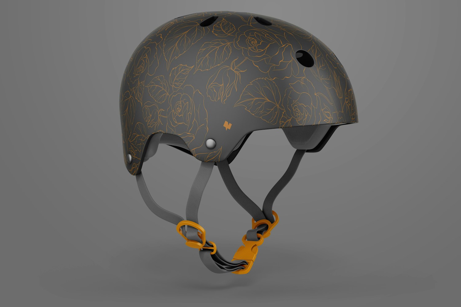 Skate Helmet Mockup, 3/4 Front Left View