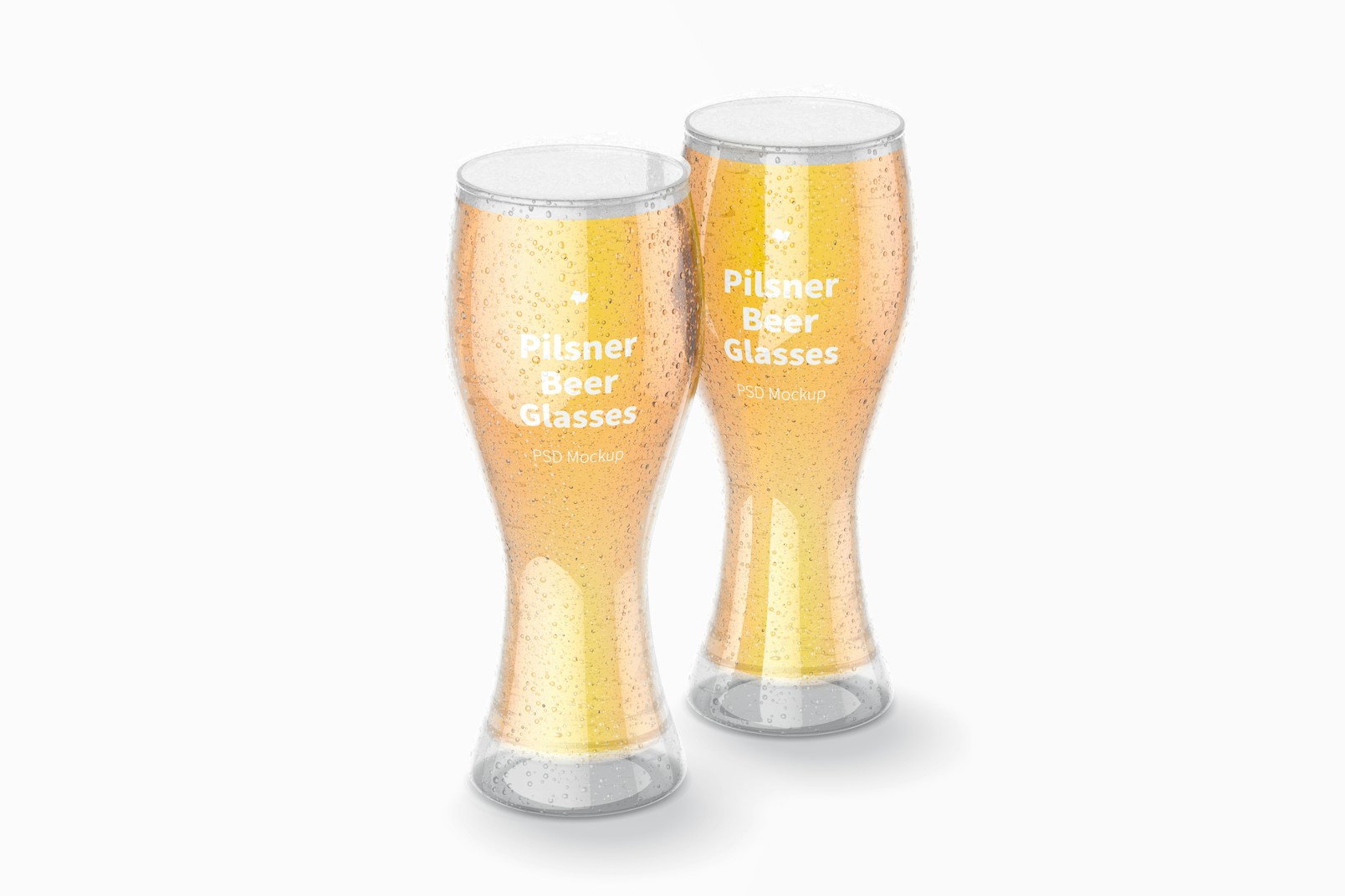 Pilsner Beer Glasses Mockup