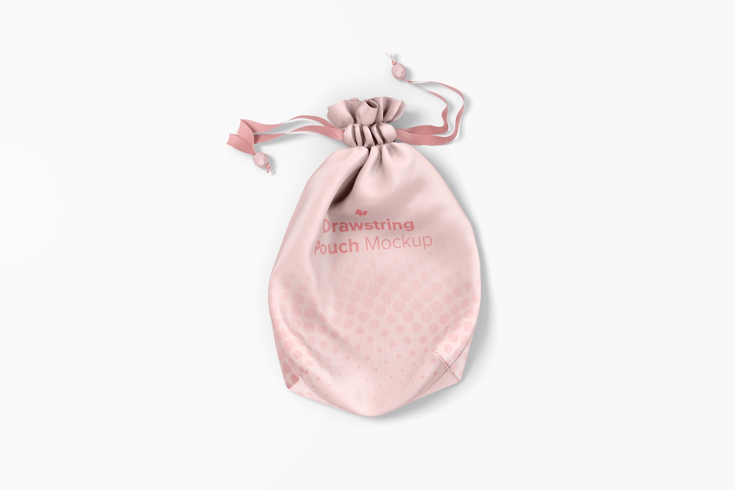 Drawstring Pouch Mockup, Top View