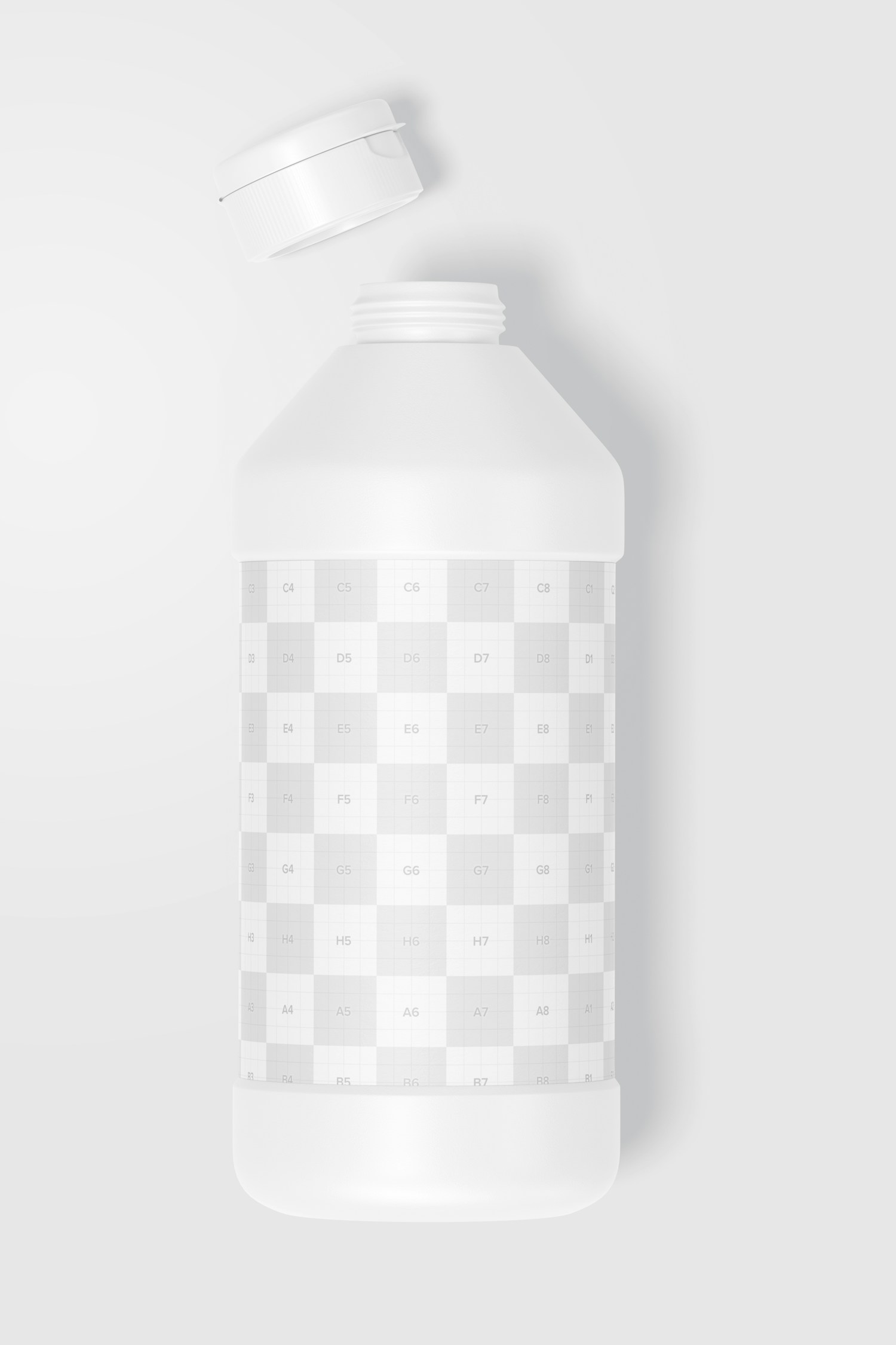 16 oz Tempera Paint Bottle Mockup, Opened