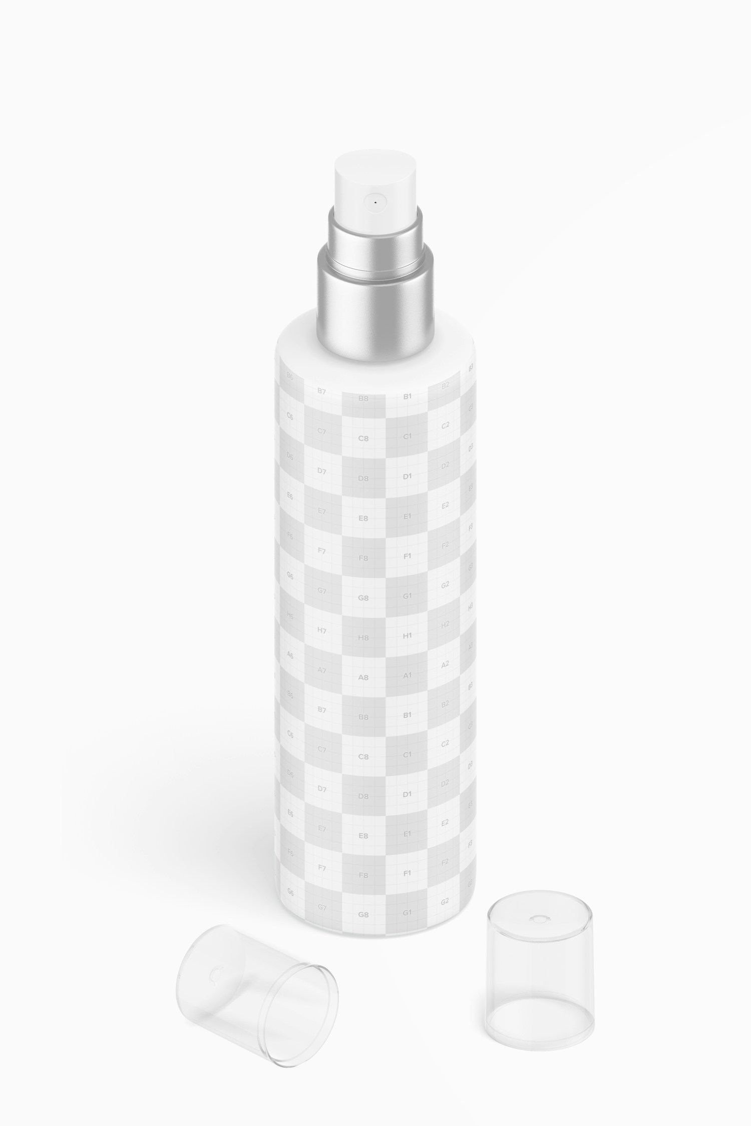 4 Oz Spray Bottle Mockup, Isometric View
