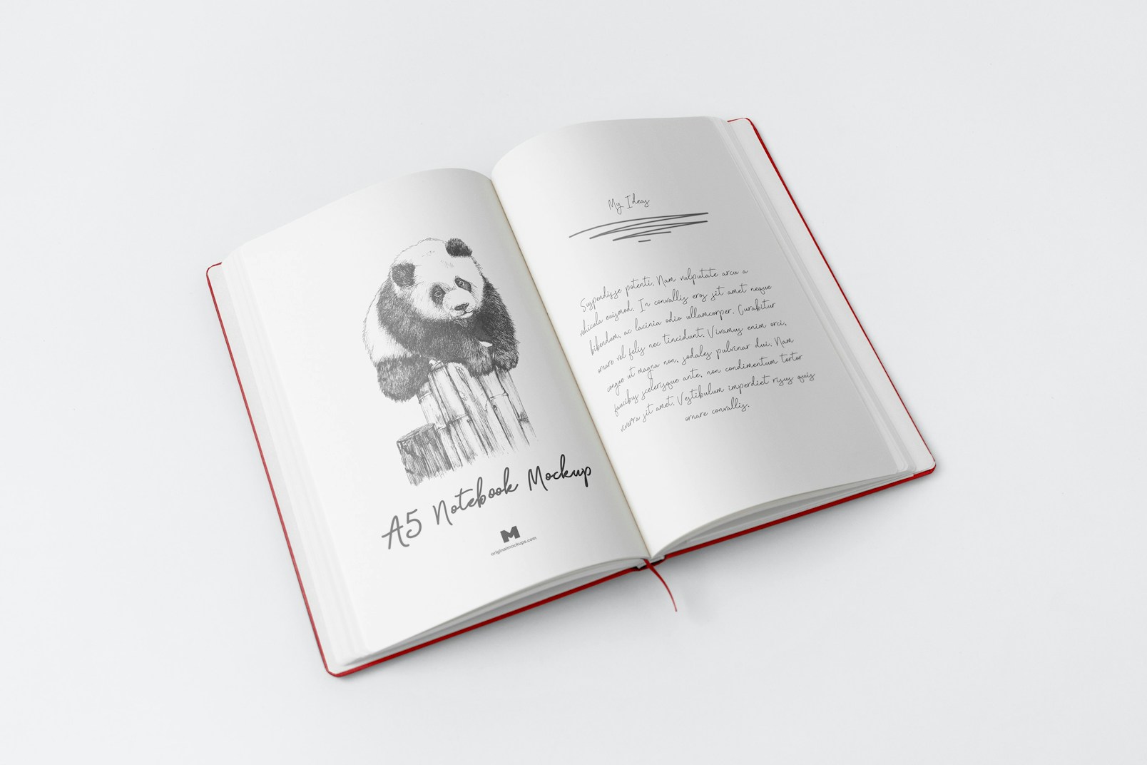 A5 Hardcover Notebook Mockup 03