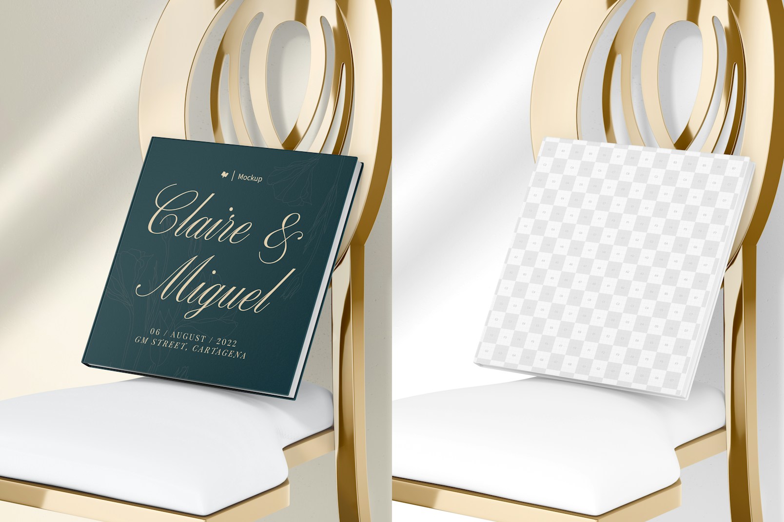 Guest Book Mockup, on Chair