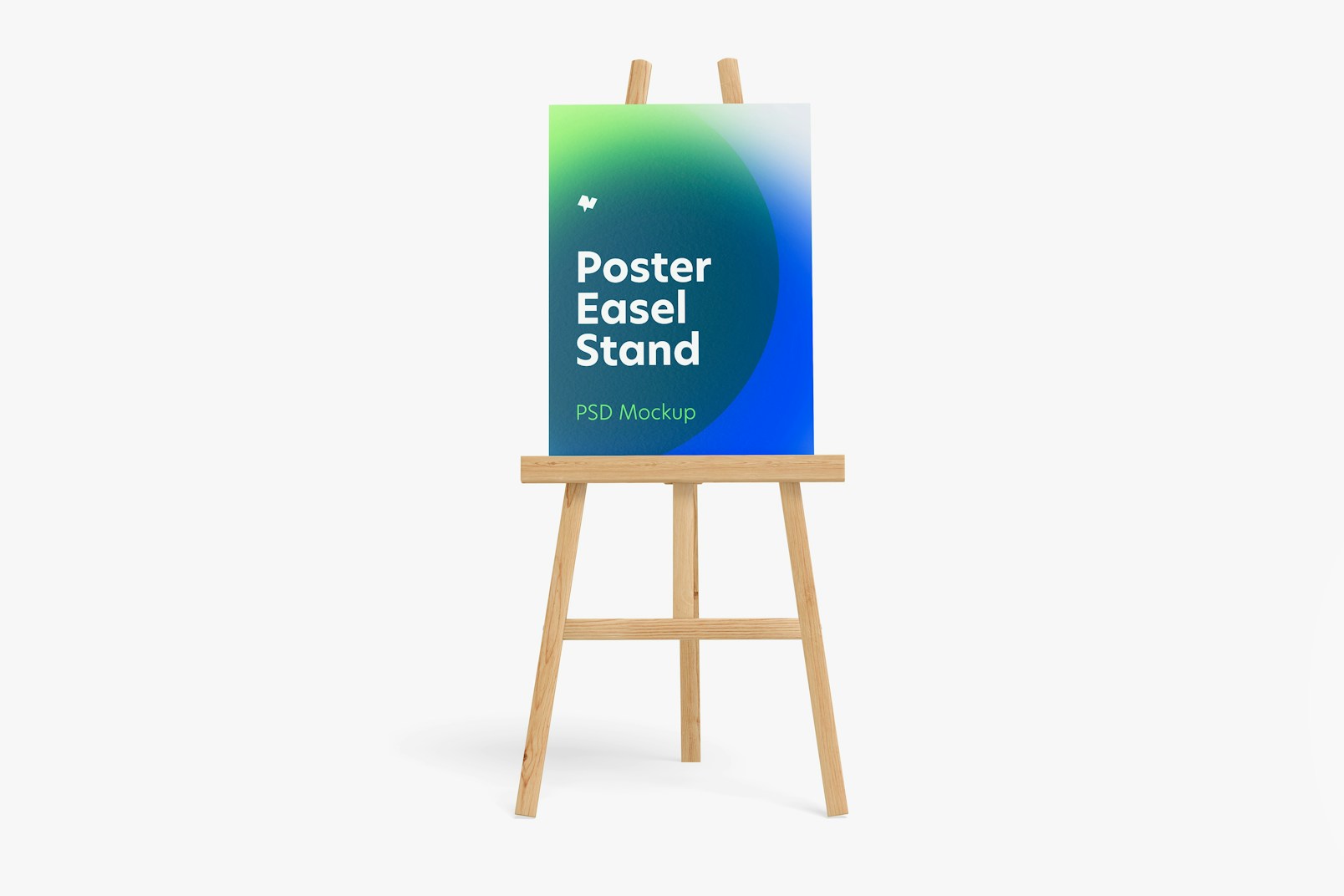 Poster Easel Stand Mockup, Front View