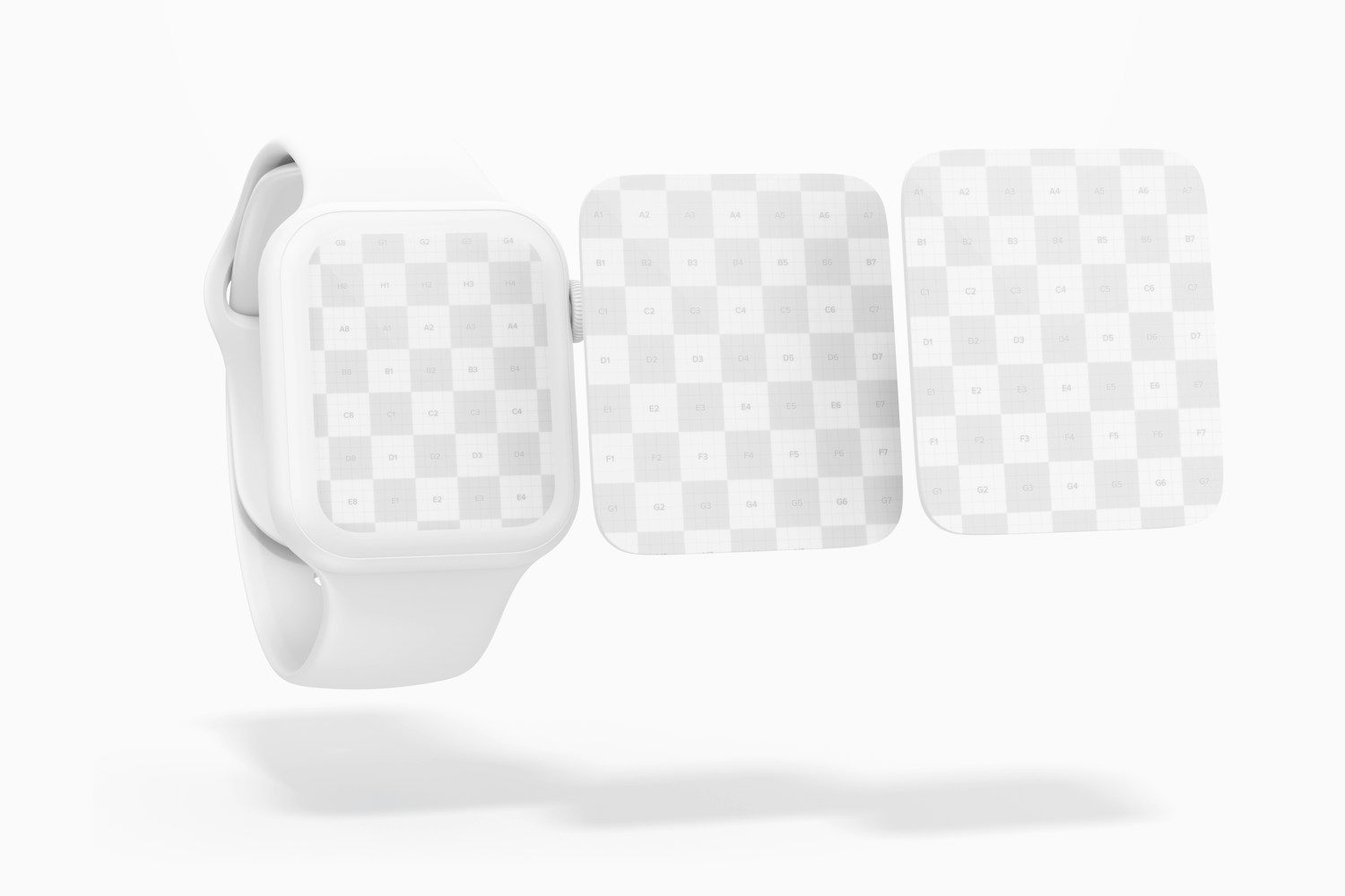 Maqueta de Pantallas para Apple Watch Series 4, Flotando
