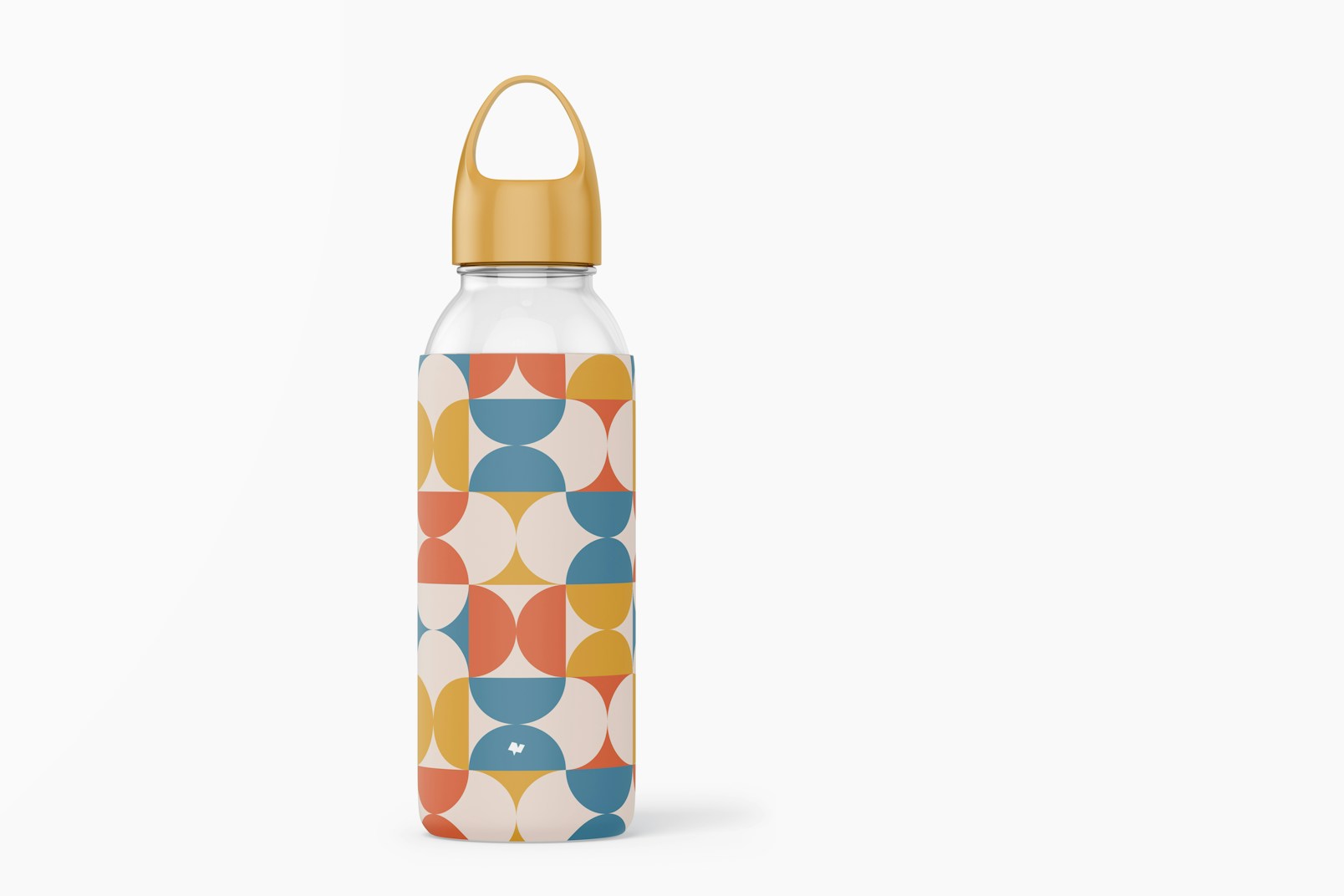 Water Bottle with Silicone Sleeve Mockup