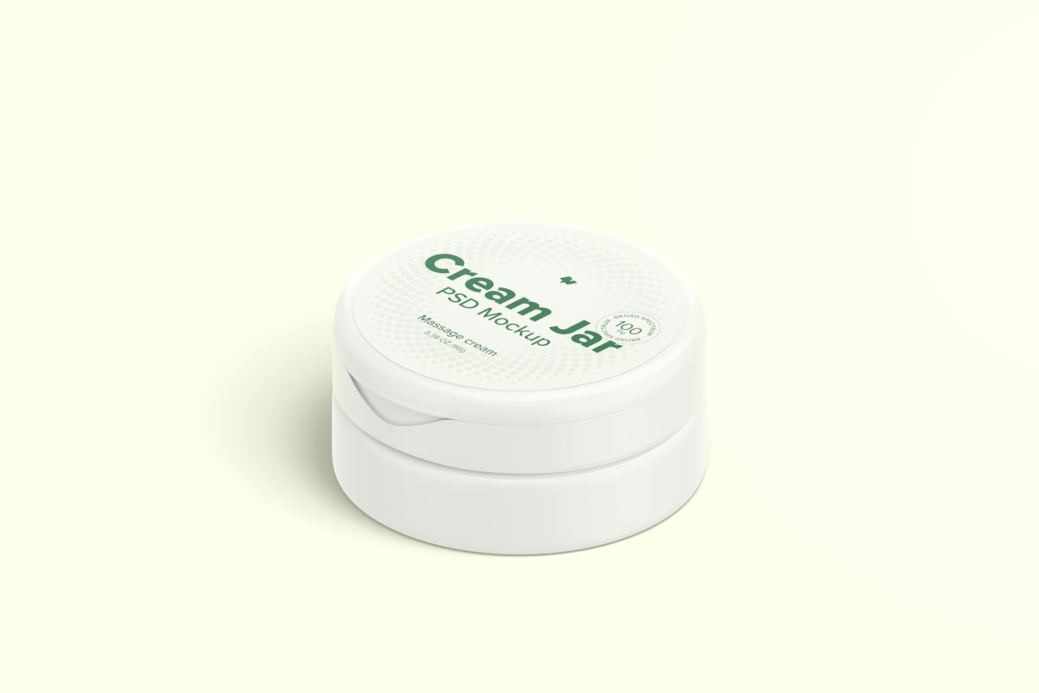 3.38 oz Cream Jar without Lid Mockup 3.38 oz Cream Jar without Lid Mockup