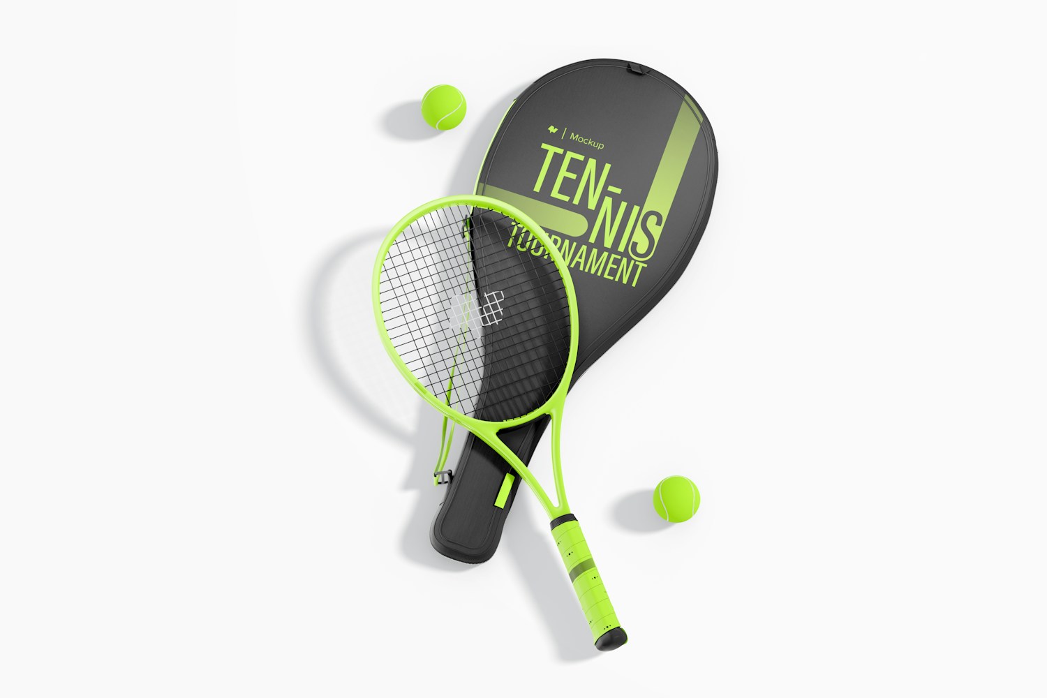 Tennis Racquet Bag Mockup, Stacked
