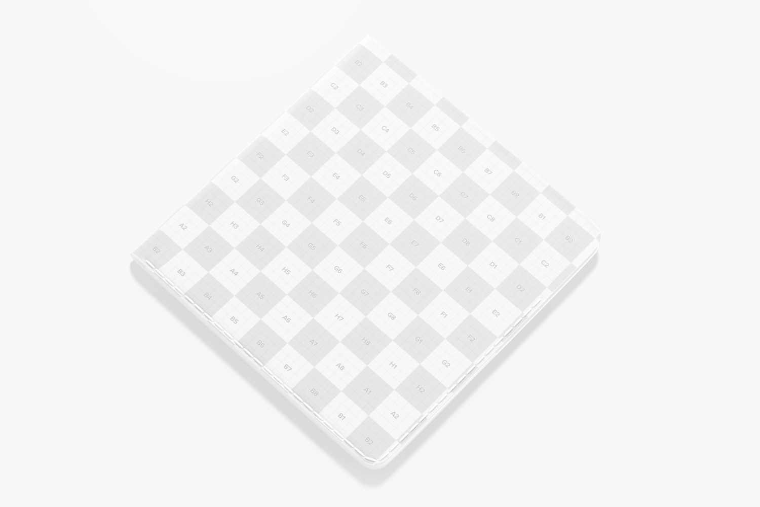 Folding Square Business Card Holder Mockup, Perspective