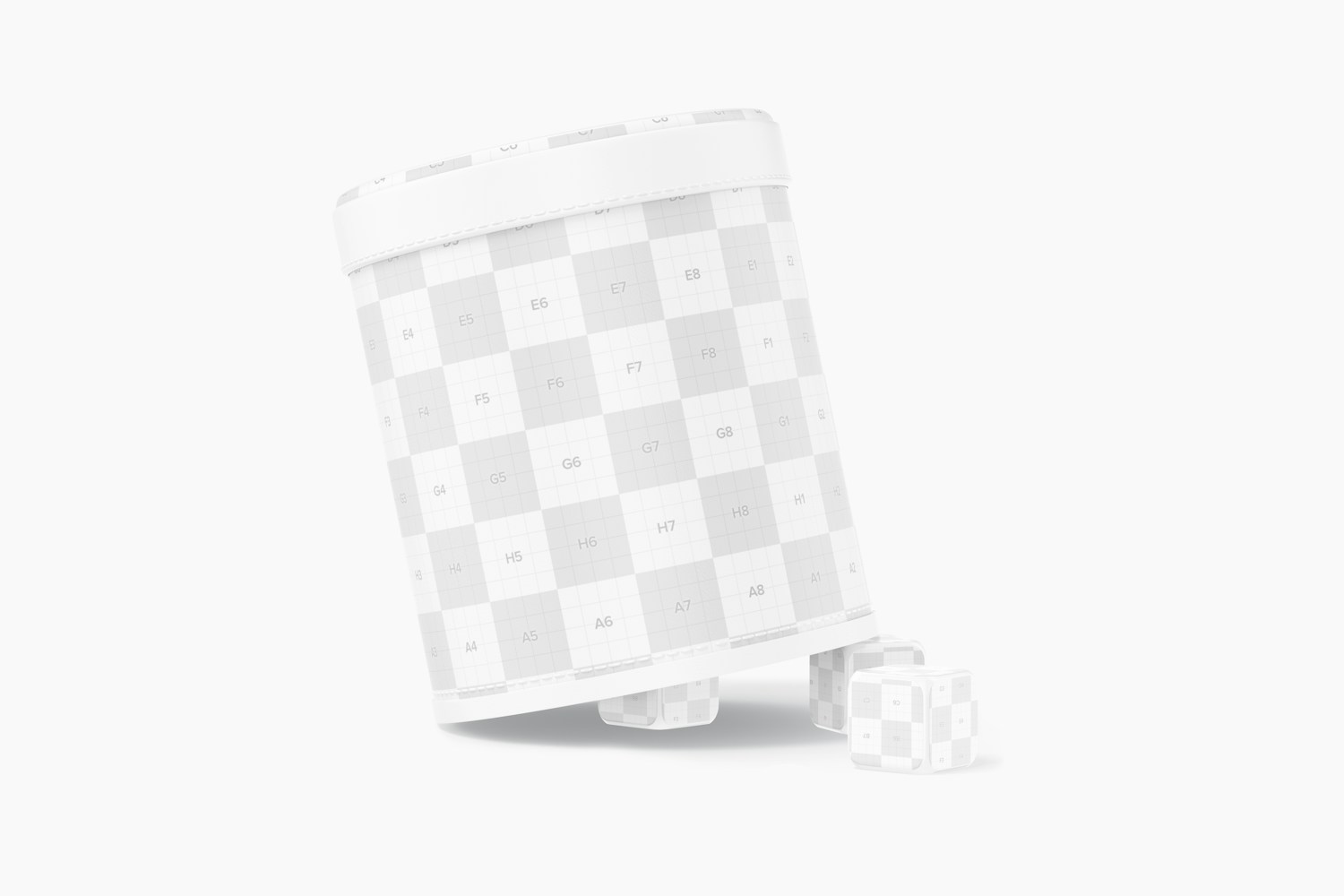 Leather Dice Cup Mockup, Leaned Leather Dice Cup Mockup, Leaned