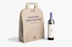 Small Wine Bottle Paper Box Mockup, Right View