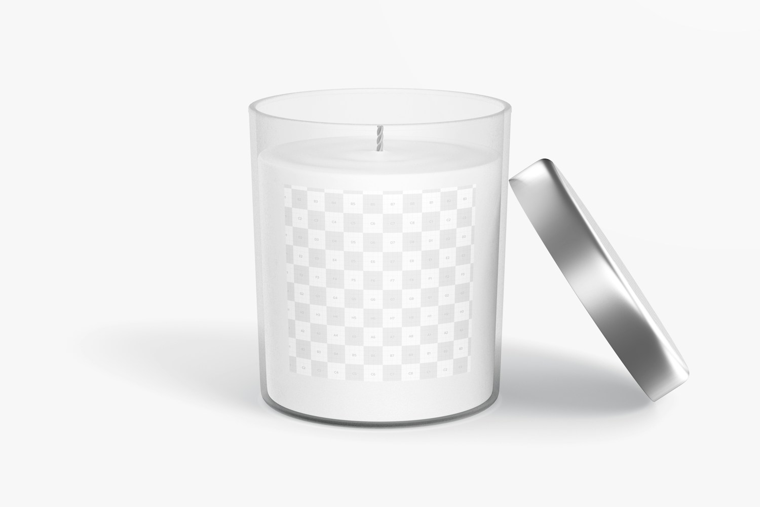 Frosted Glass Candle Jar Mockup