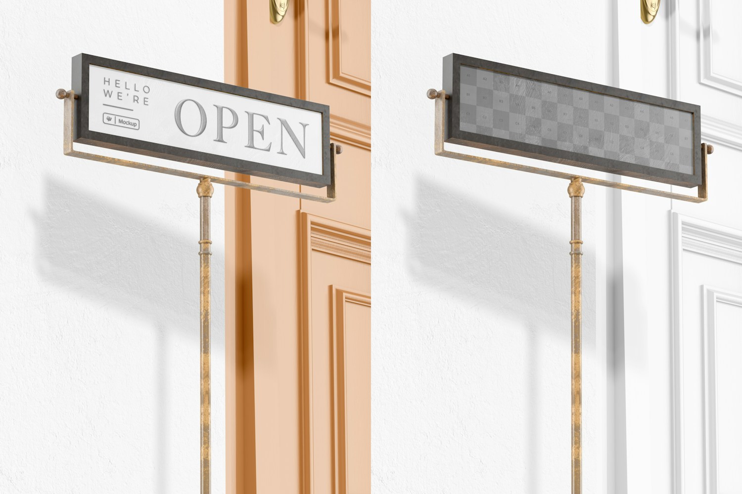 Open/Closed Sign on Stand Mockup 02 Open/Closed Sign on Stand Mockup 02