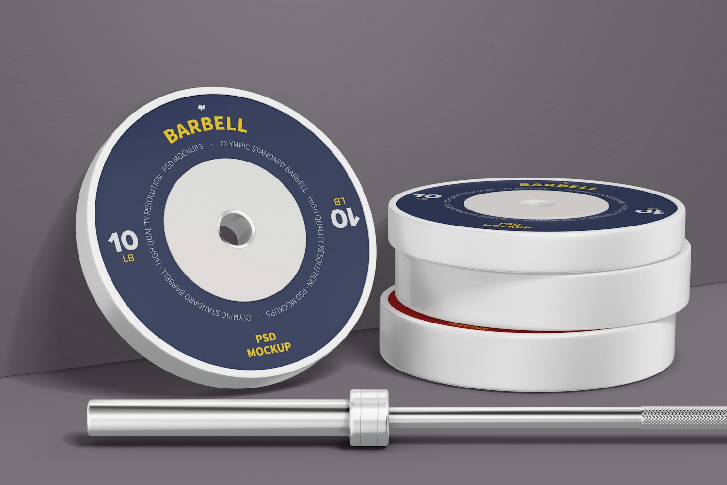 Barbell Mockup, Stacked