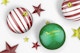 Glossy Christmas Balls Mockup, Top View