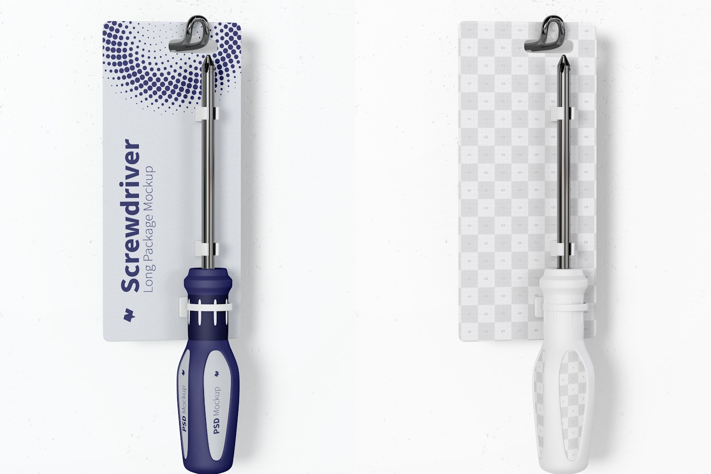 Screwdriver Long Package Mockup, Front View