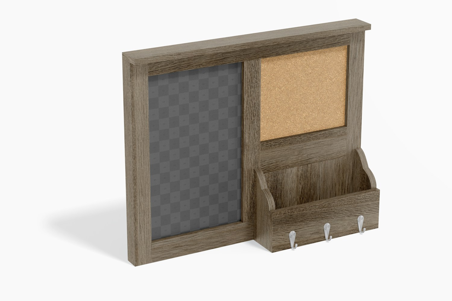 Mail Holder with Chalkboard Mockup, Left View