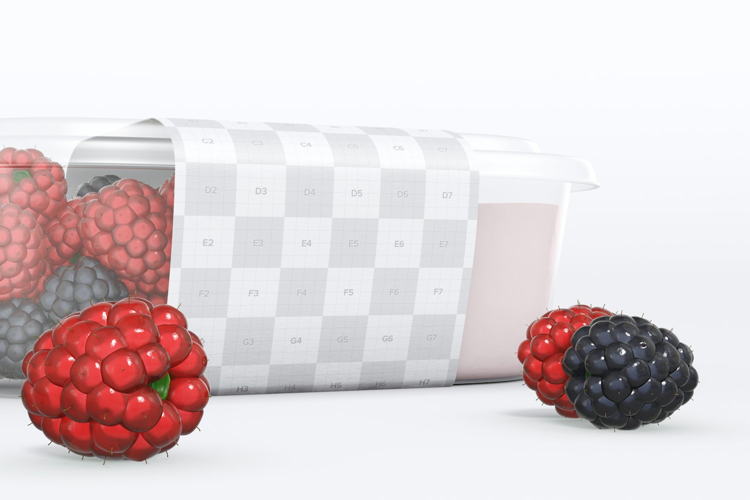 Two Compartment Snack Box Mockup, Close Up