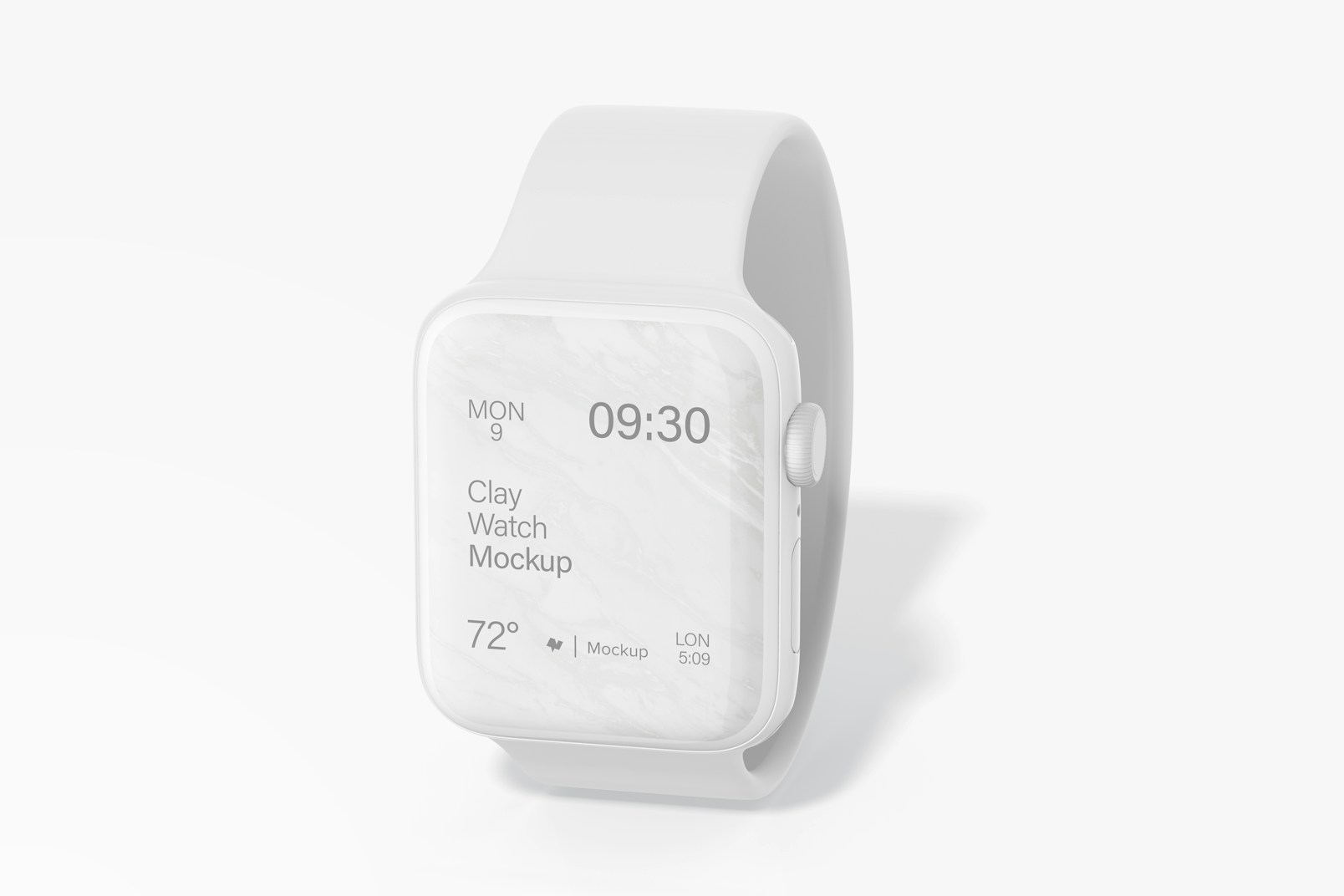 Clay Apple Watch Series 6 Mockup, Perspective