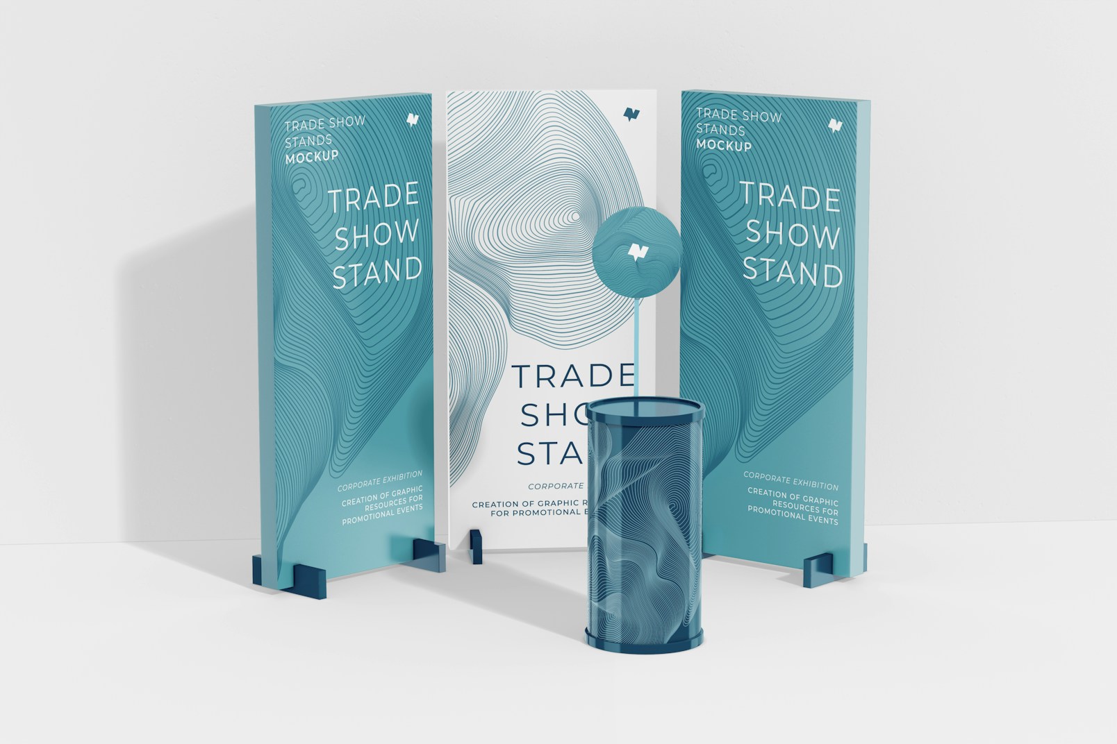 Trade Show Stand Mockup, Perspective