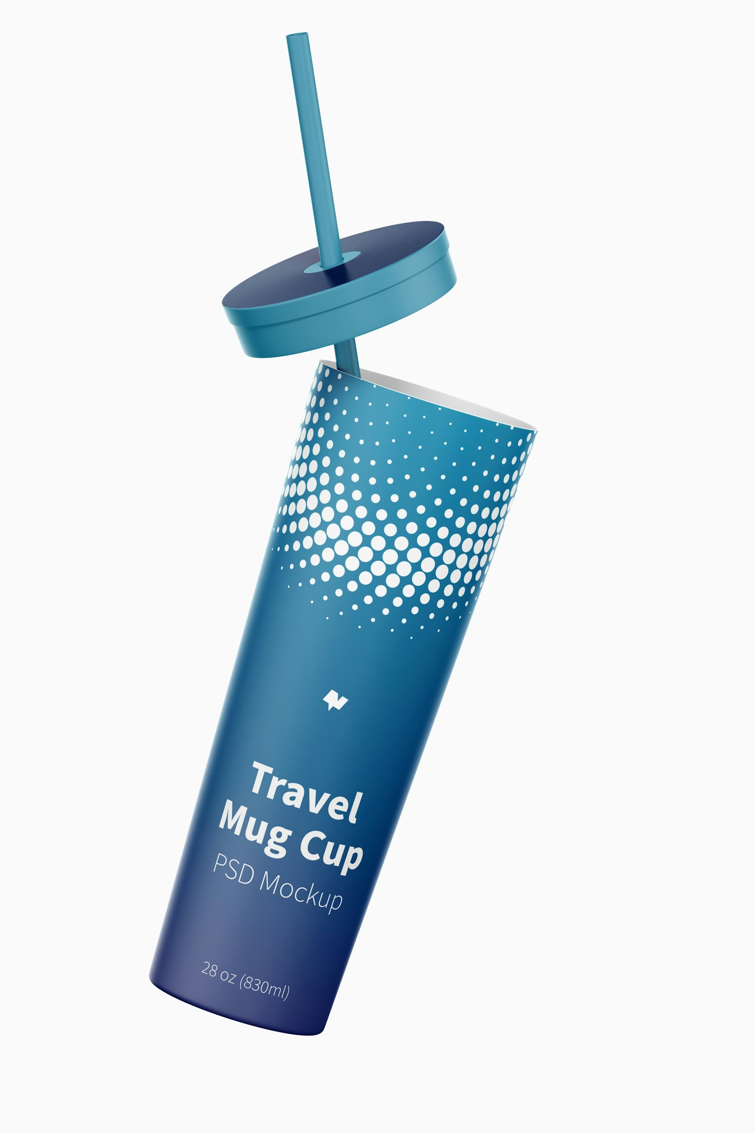 Travel Mug Cup Mockup, Falling