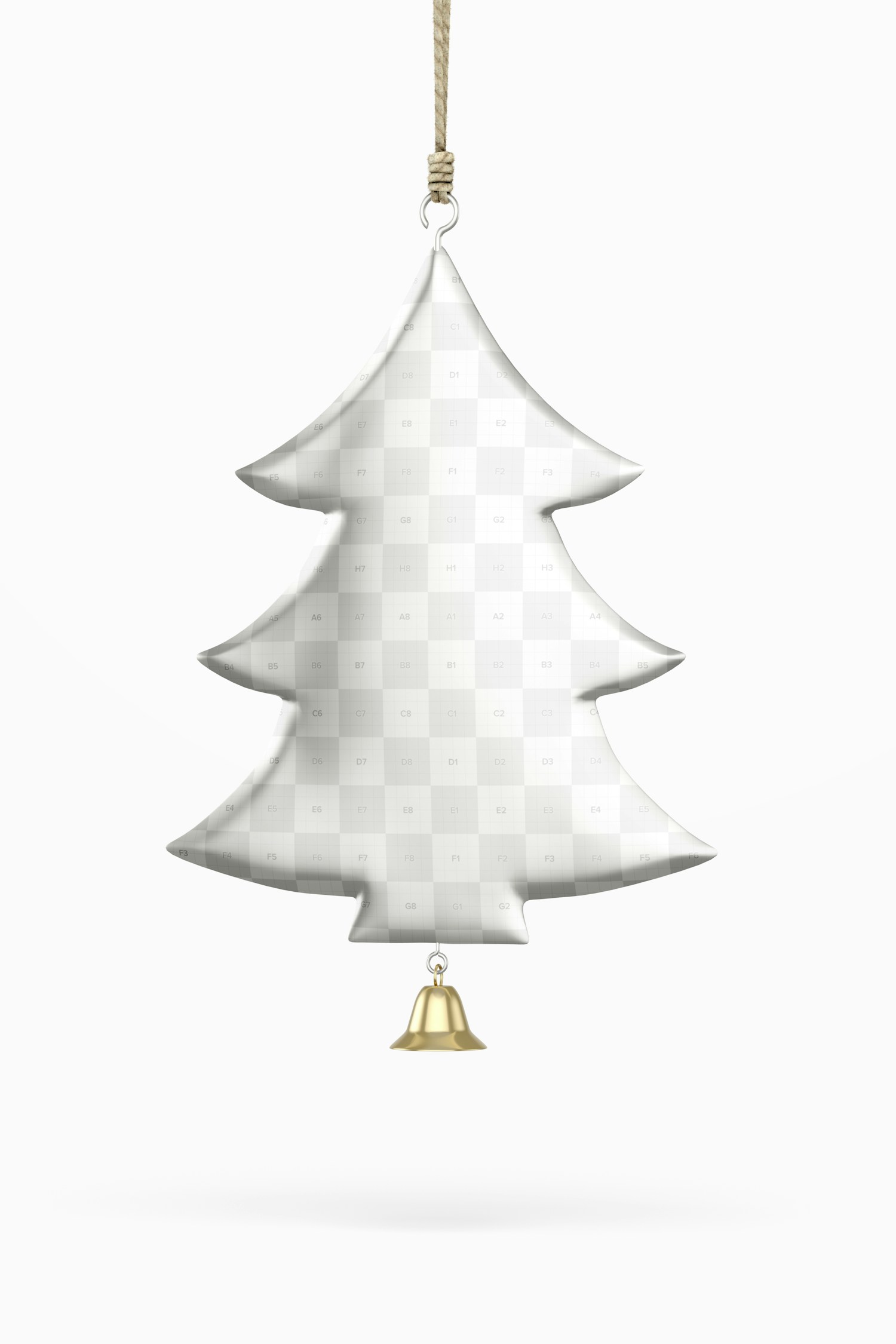Metallic Christmas Tree Ornament Mockup