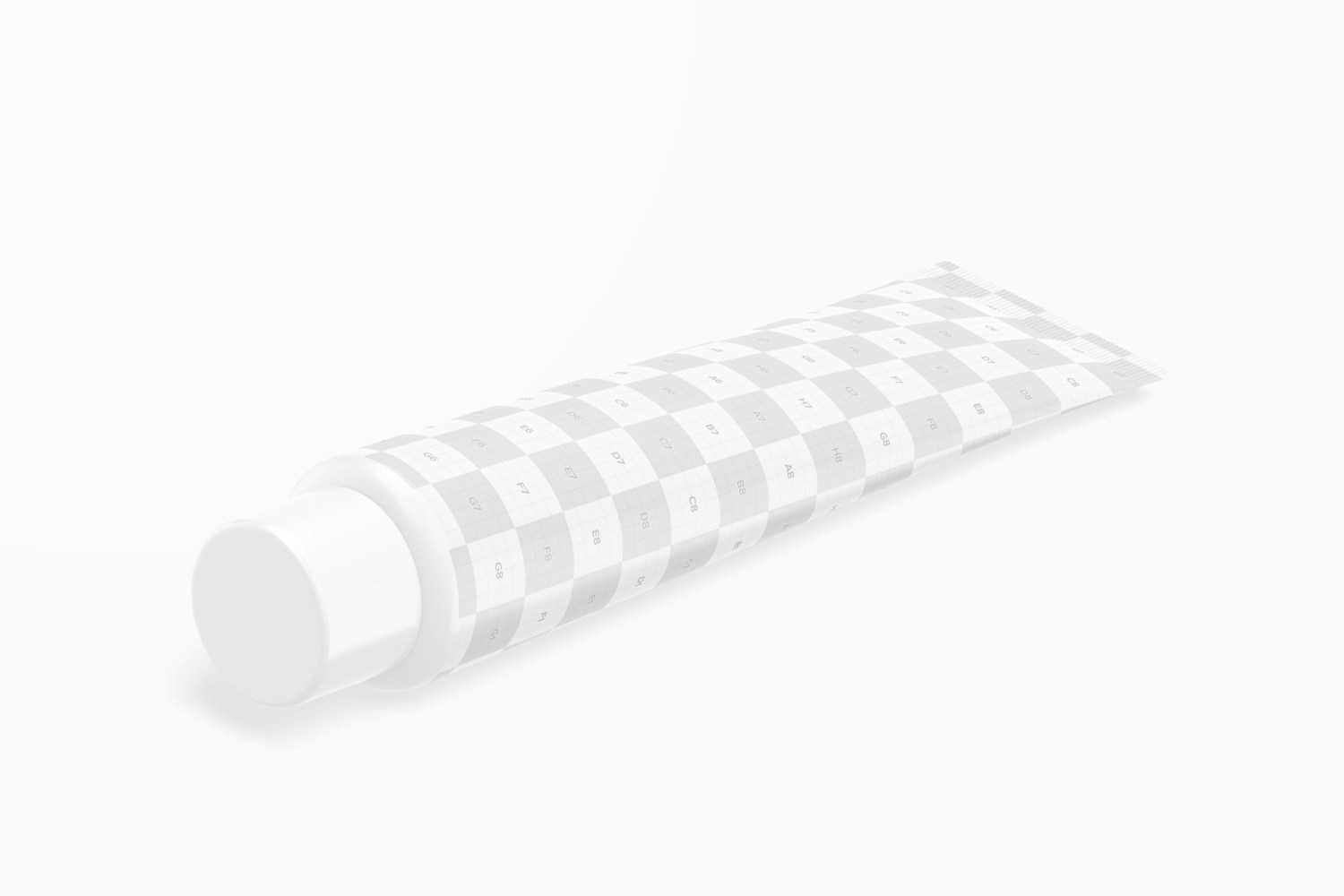 Maqueta de Tubo de Crema de 1.4 oz, Vista Isométrica Izquierda