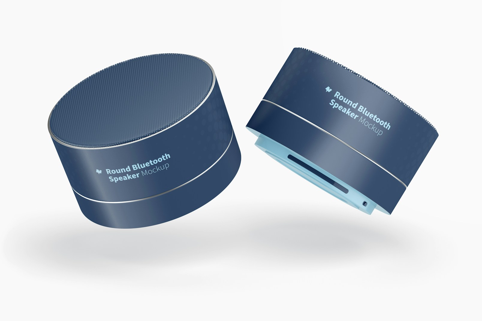 Round Bluetooth Speakers Mockup