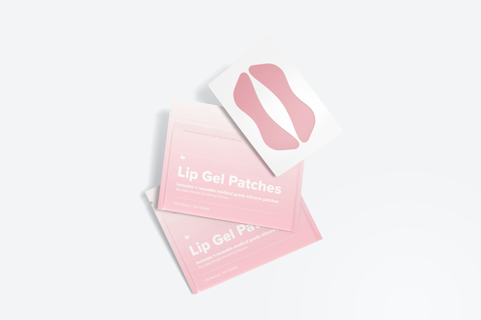 Lip Gel Patches Packaging Mockup
