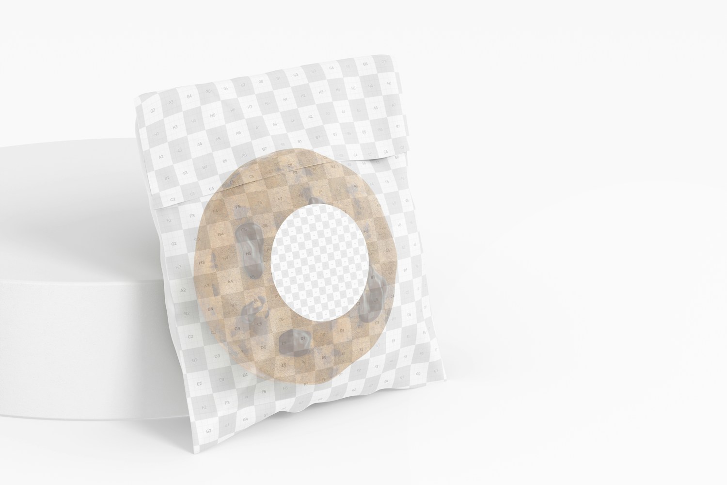 Maqueta de Bolsa de Celofán para Galletas, Vista Izquierda Maqueta de Bolsa de Celofán para Galletas, Vista Izquierda