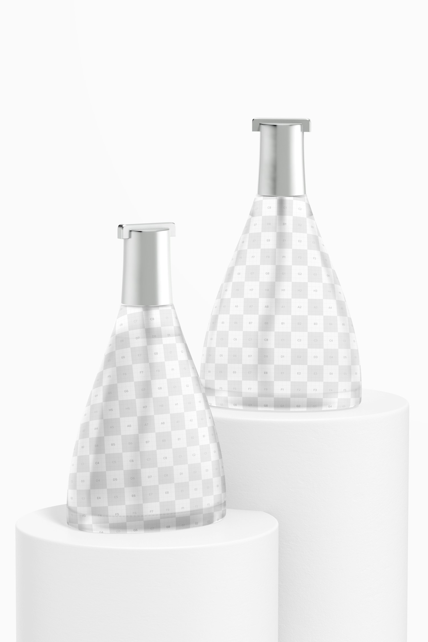 Triangular Luxury Perfume Bottles Mockup, Side View