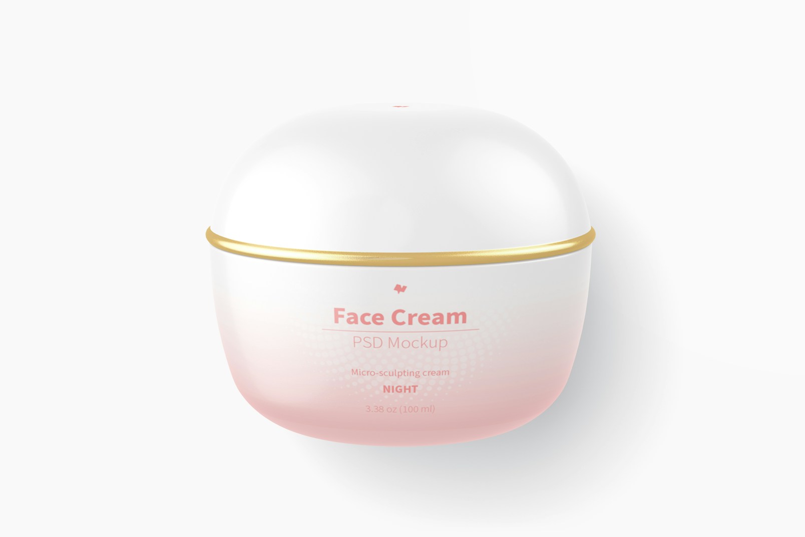 Face Cream Mockup, Top View