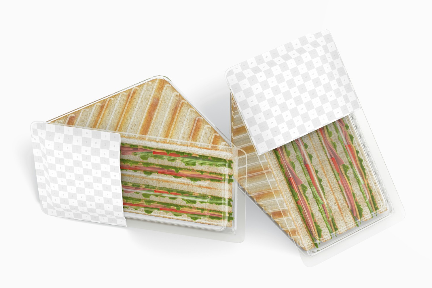 Maqueta de Cajas Plásticas de Sandwich