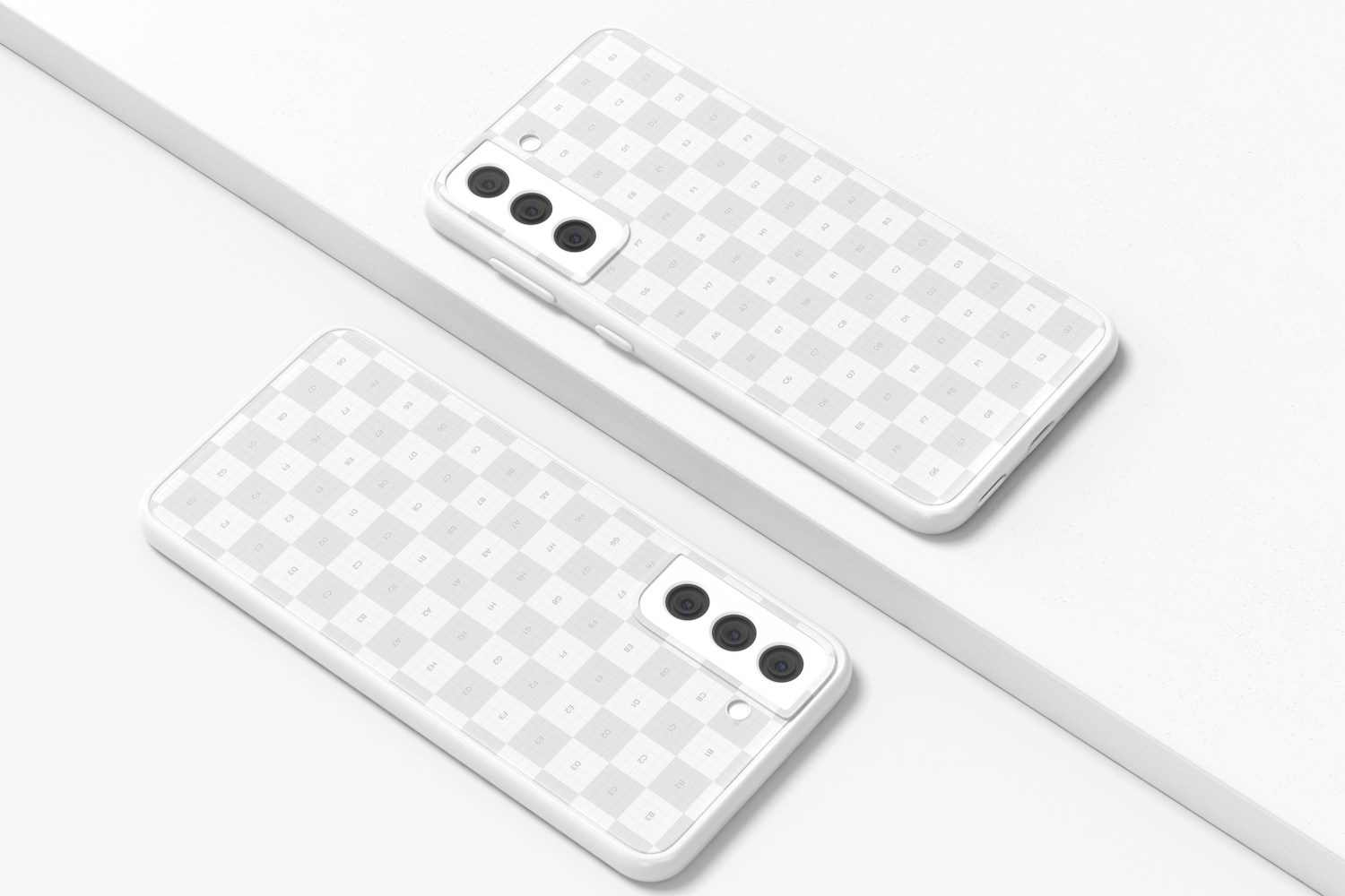 Samsung S21 Cases Mockup, Perspective View