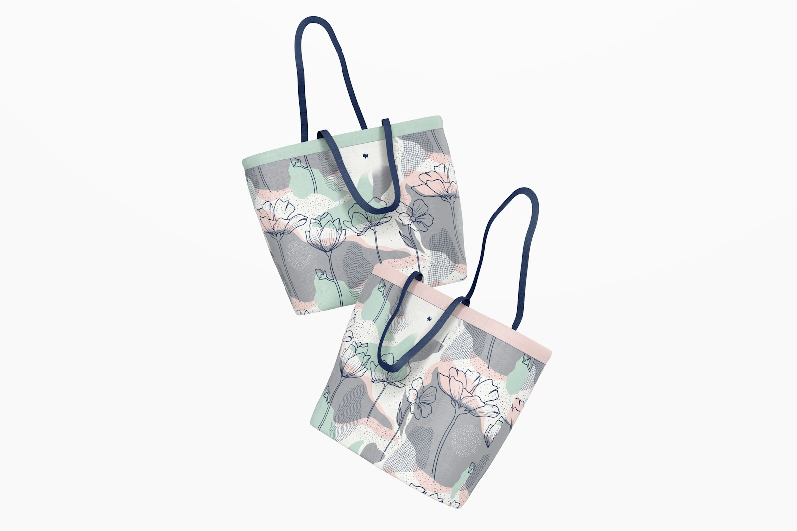 Designer Shopping Bags Mockup, Floating