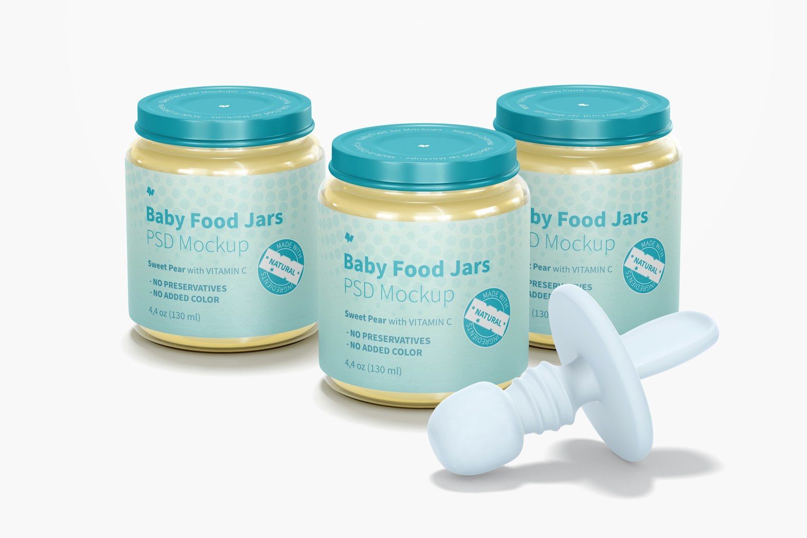 Baby Food Jars Mockup