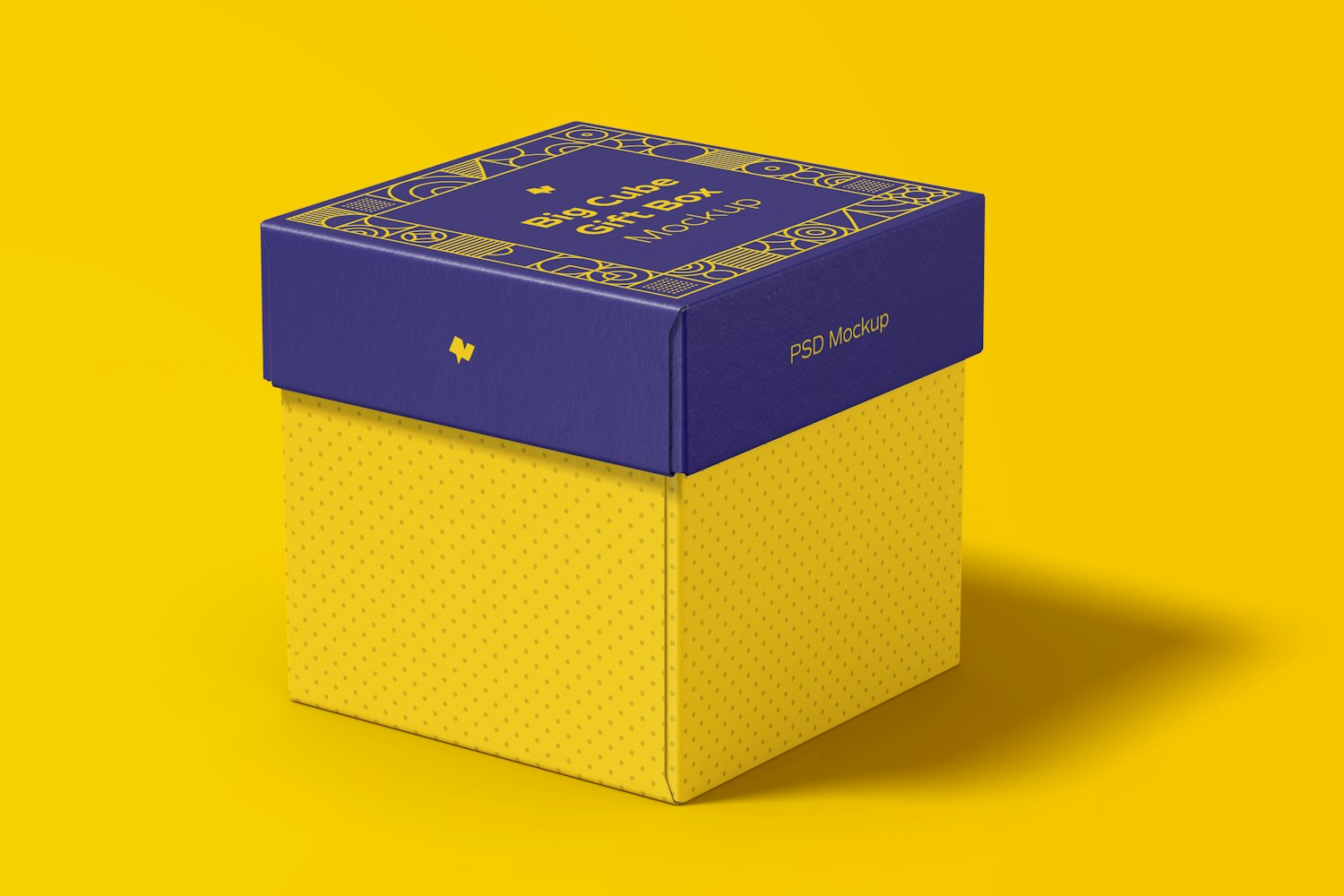 Big Cube Gift Box Mockup Big Cube Gift Box Mockup