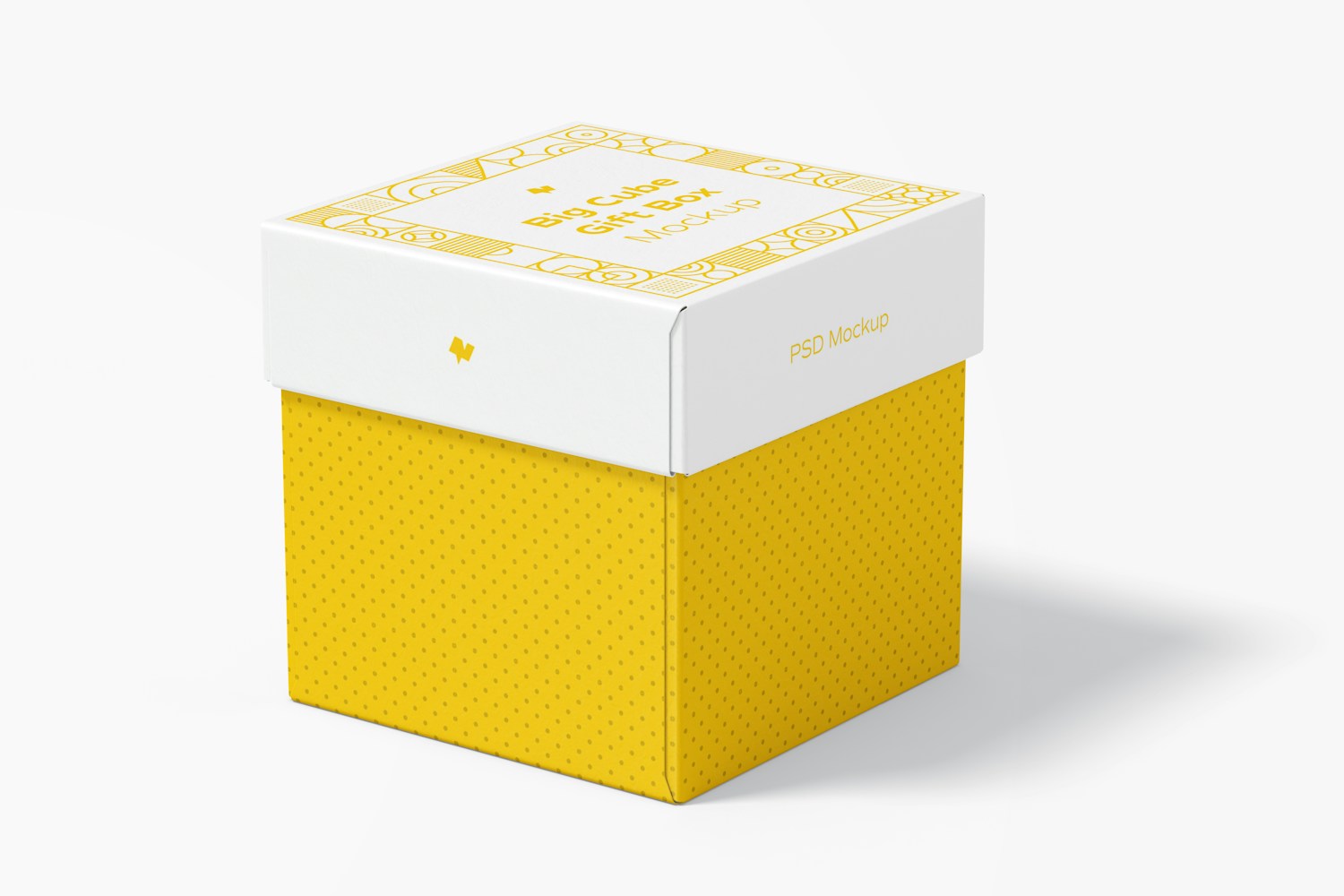 Big Cube Gift Box Mockup Big Cube Gift Box Mockup