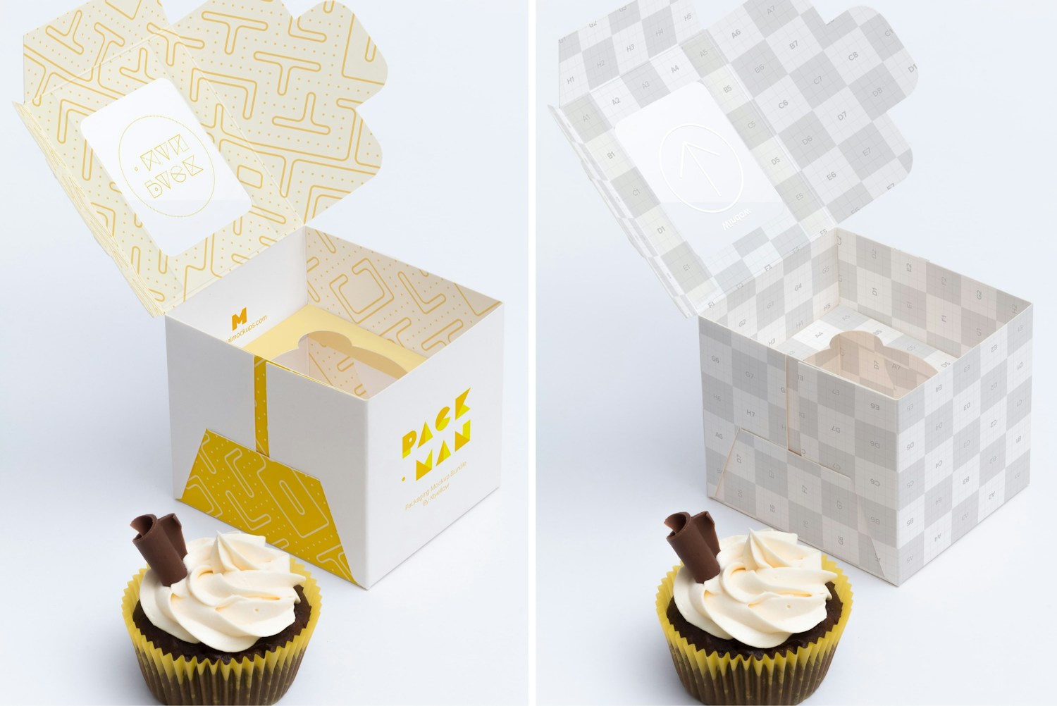 One Cupcake Box Mockup 02