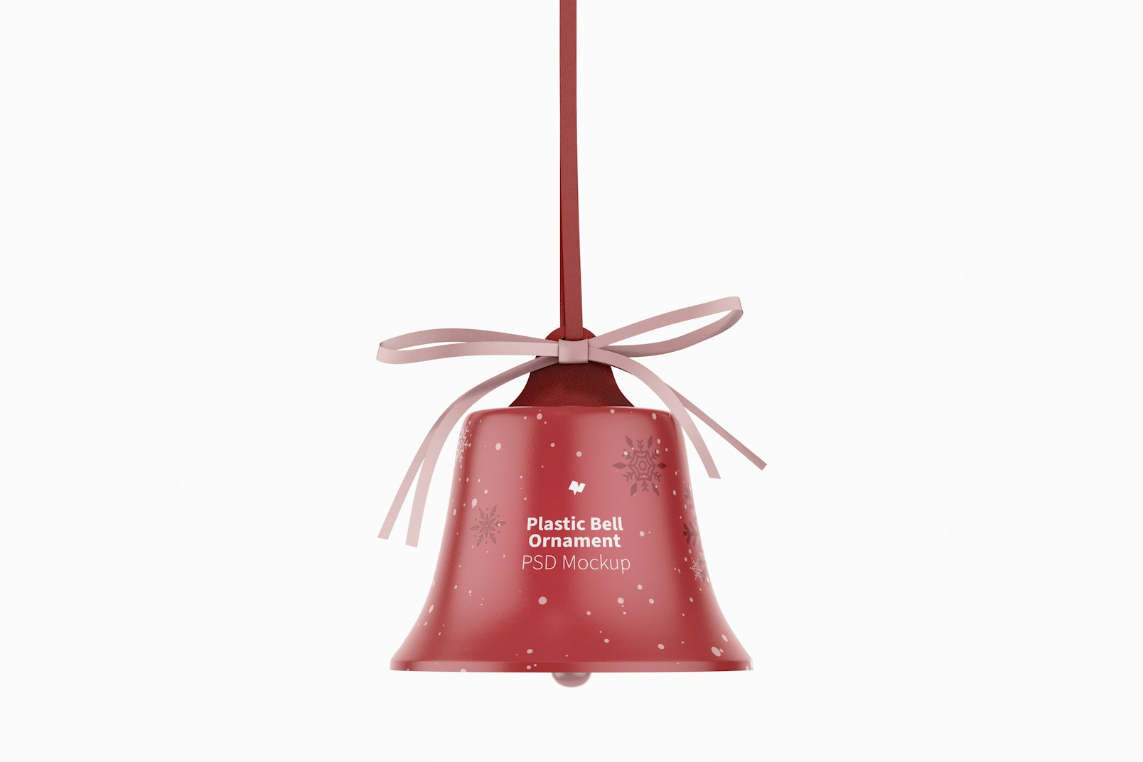 Plastic Bell Ornament Mockup