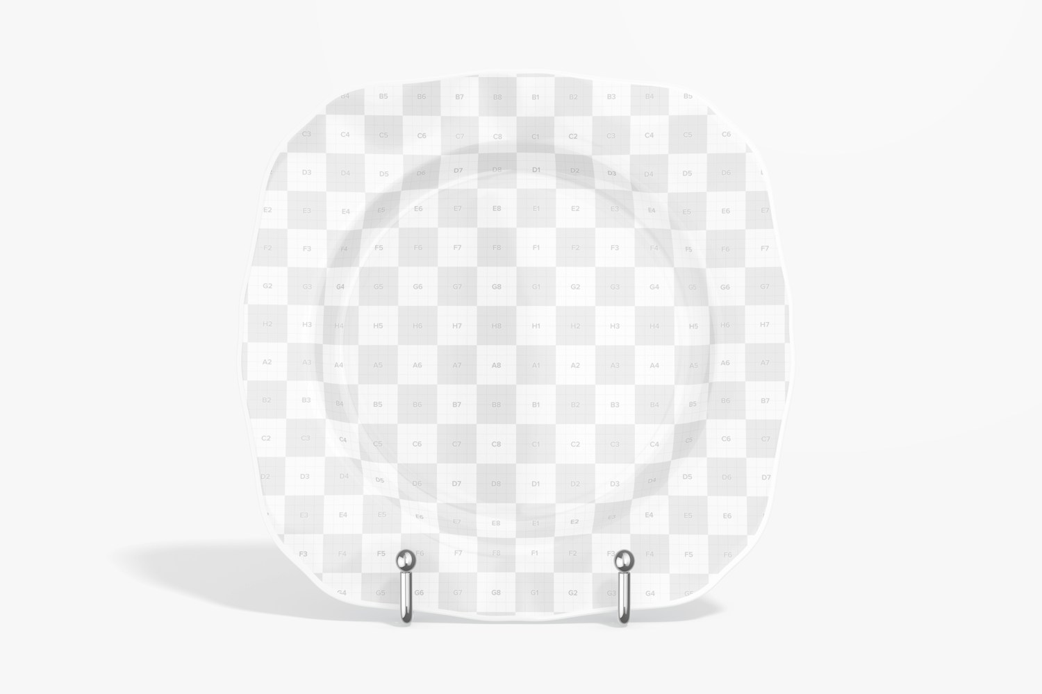 Ceramic Plate Mockup, Front View