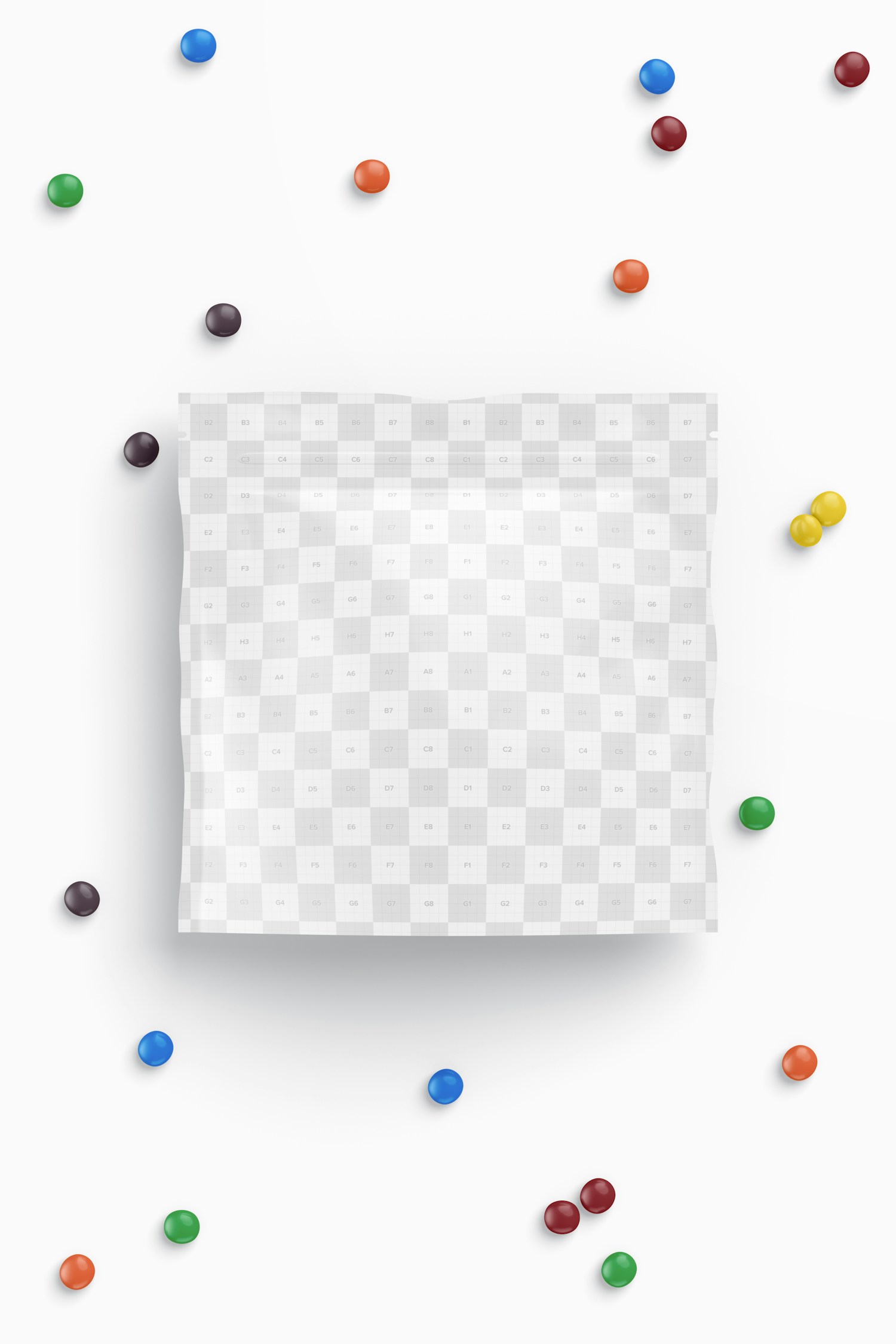 Candy Bag Mockup, Top View