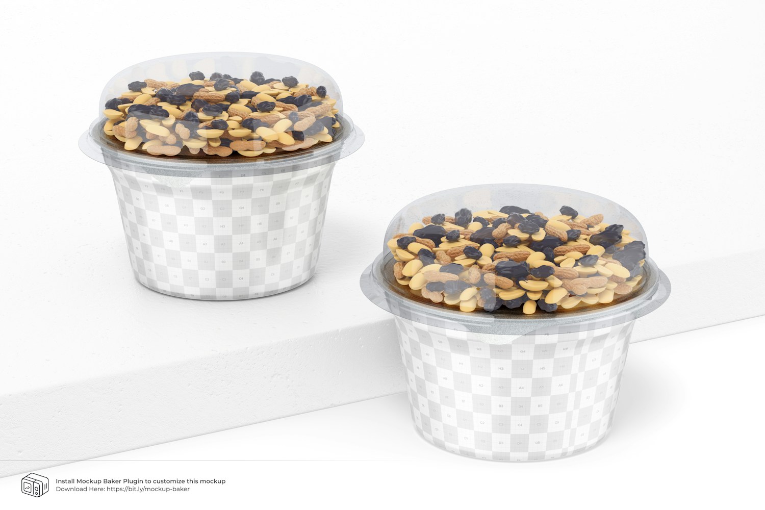 Yogurt with Cereal Cup Mockup, Perspective
